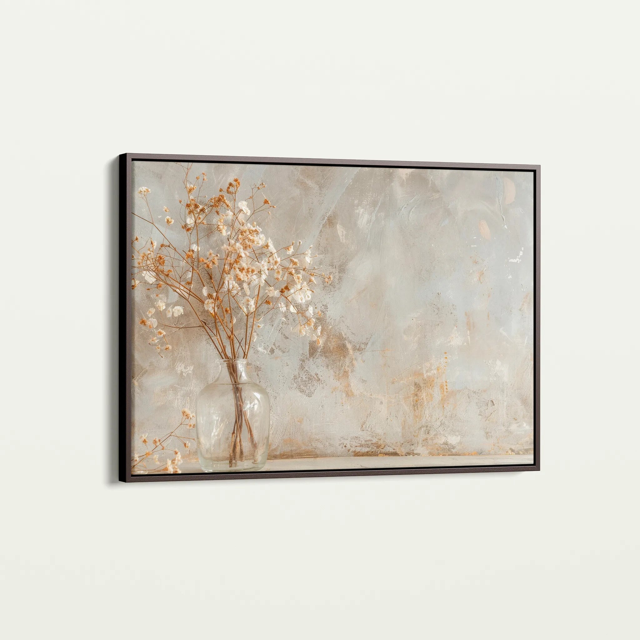 Floral 049 Canvas Art 18" x 24" / 45 x 60 cm / Black