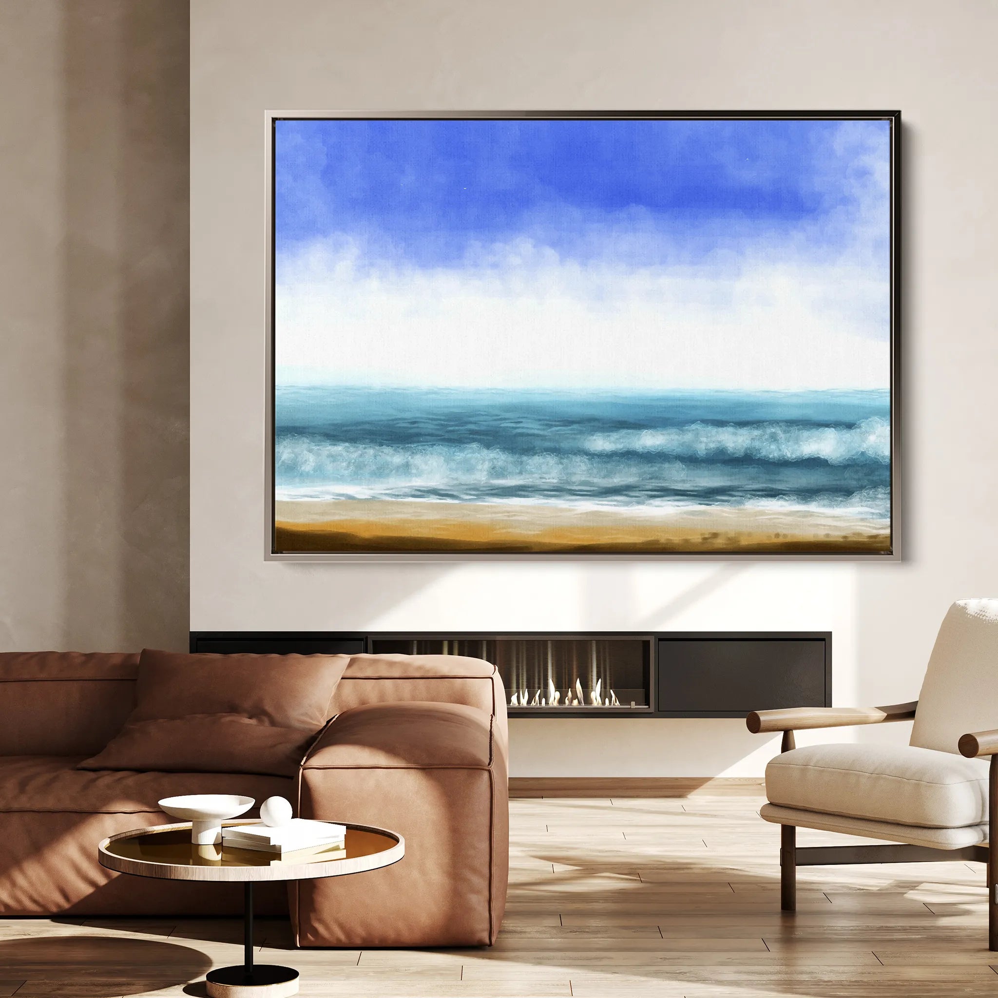 Landscape 049 Canvas Art 18" x 24" / 45 x 60 cm / Black