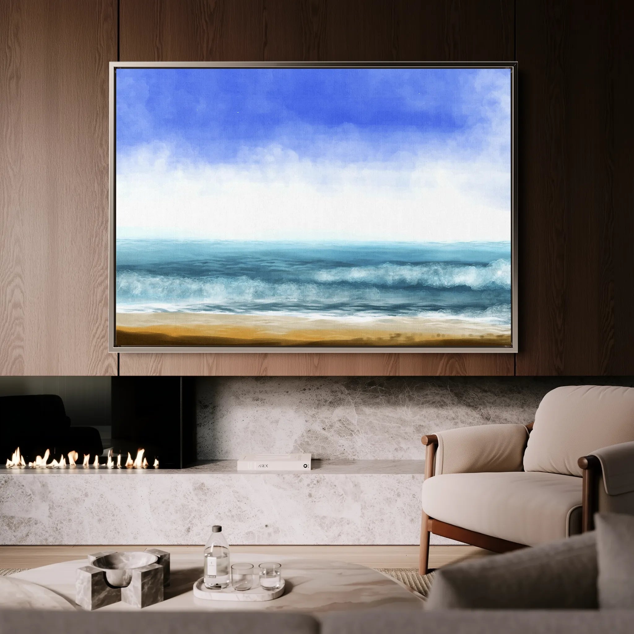 Landscape 049 Canvas Art 18" x 24" / 45 x 60 cm / Black