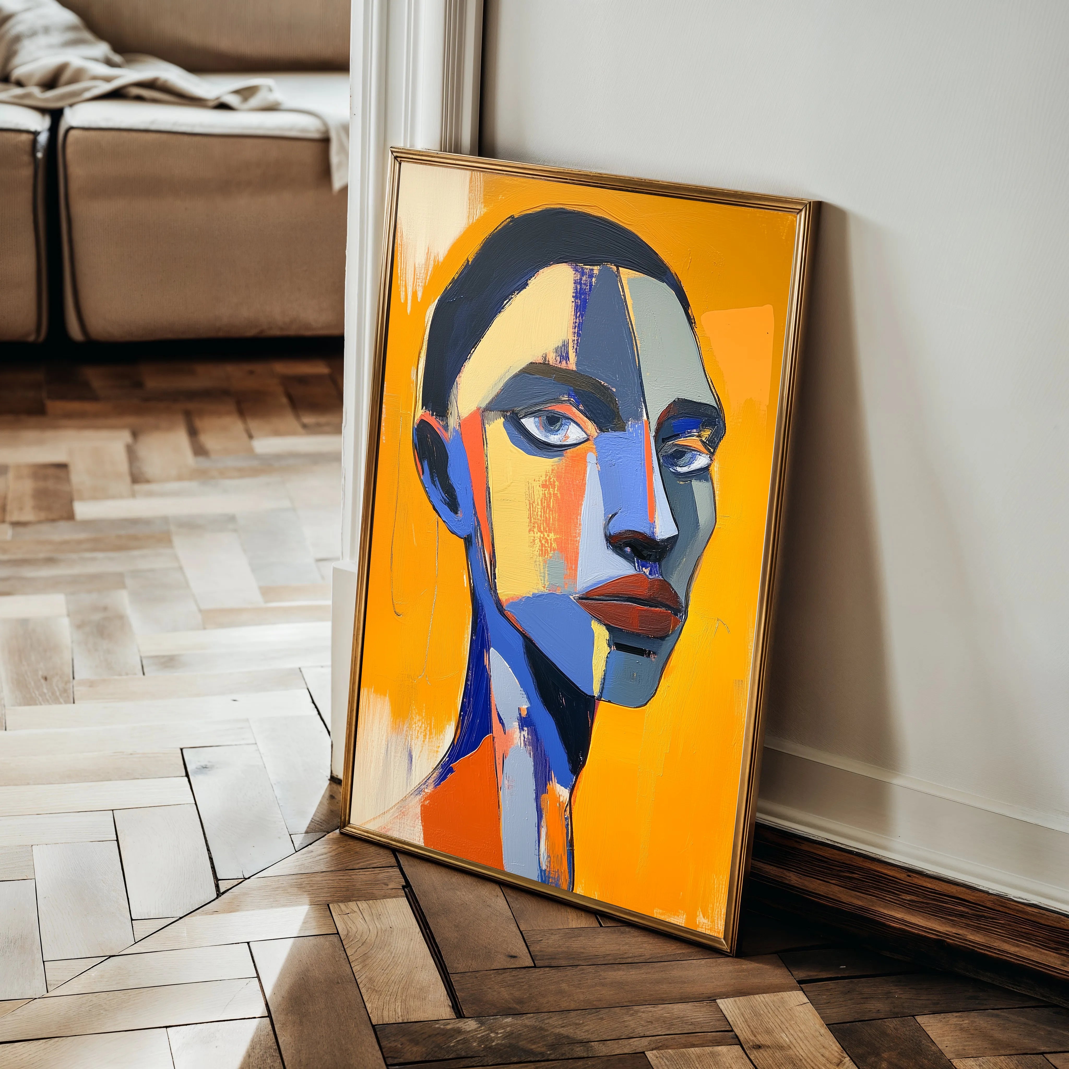 Portrait 049 Canvas Art 18" x 24" / 45 x 60 cm / Black
