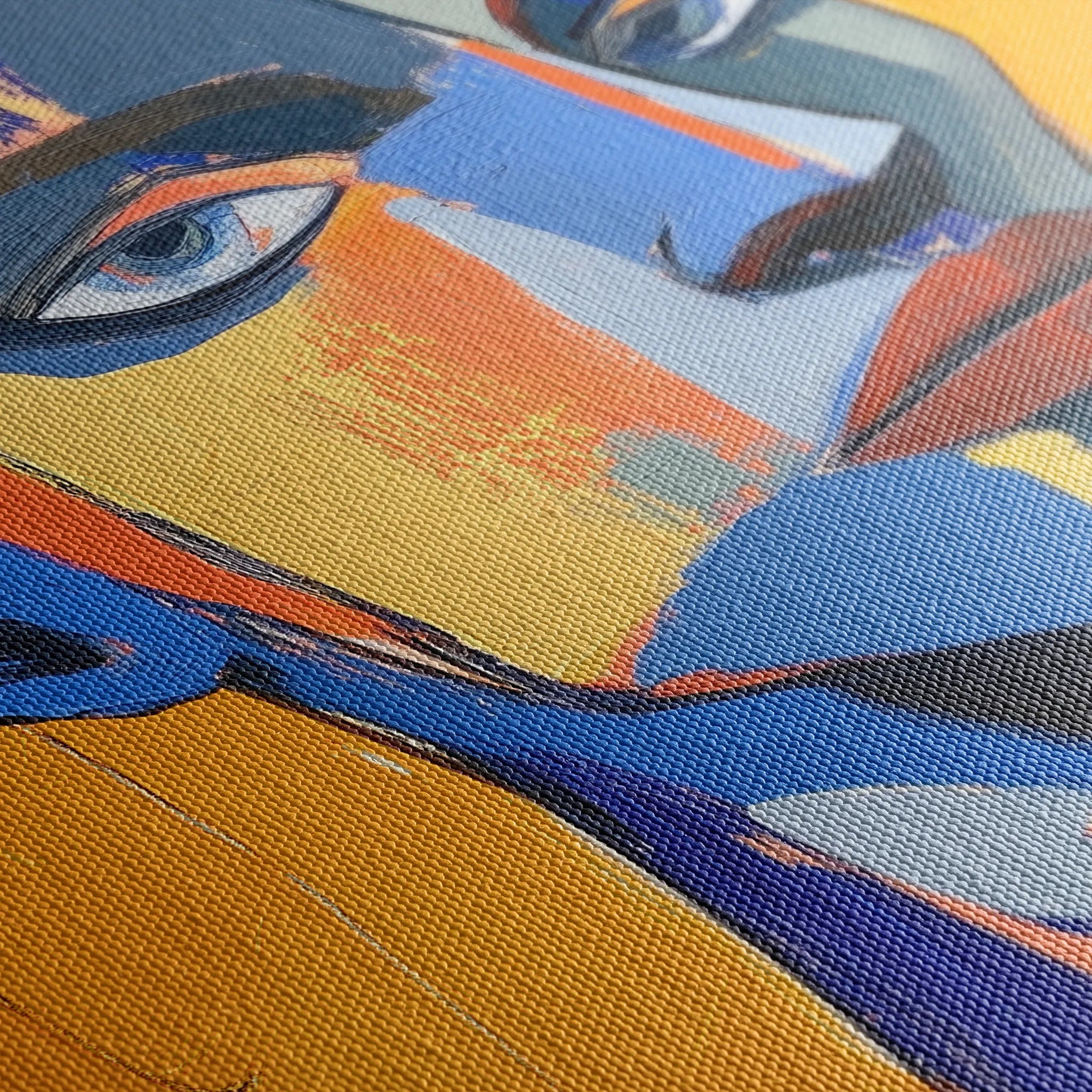 Portrait 049 Canvas Art 18" x 24" / 45 x 60 cm / Black