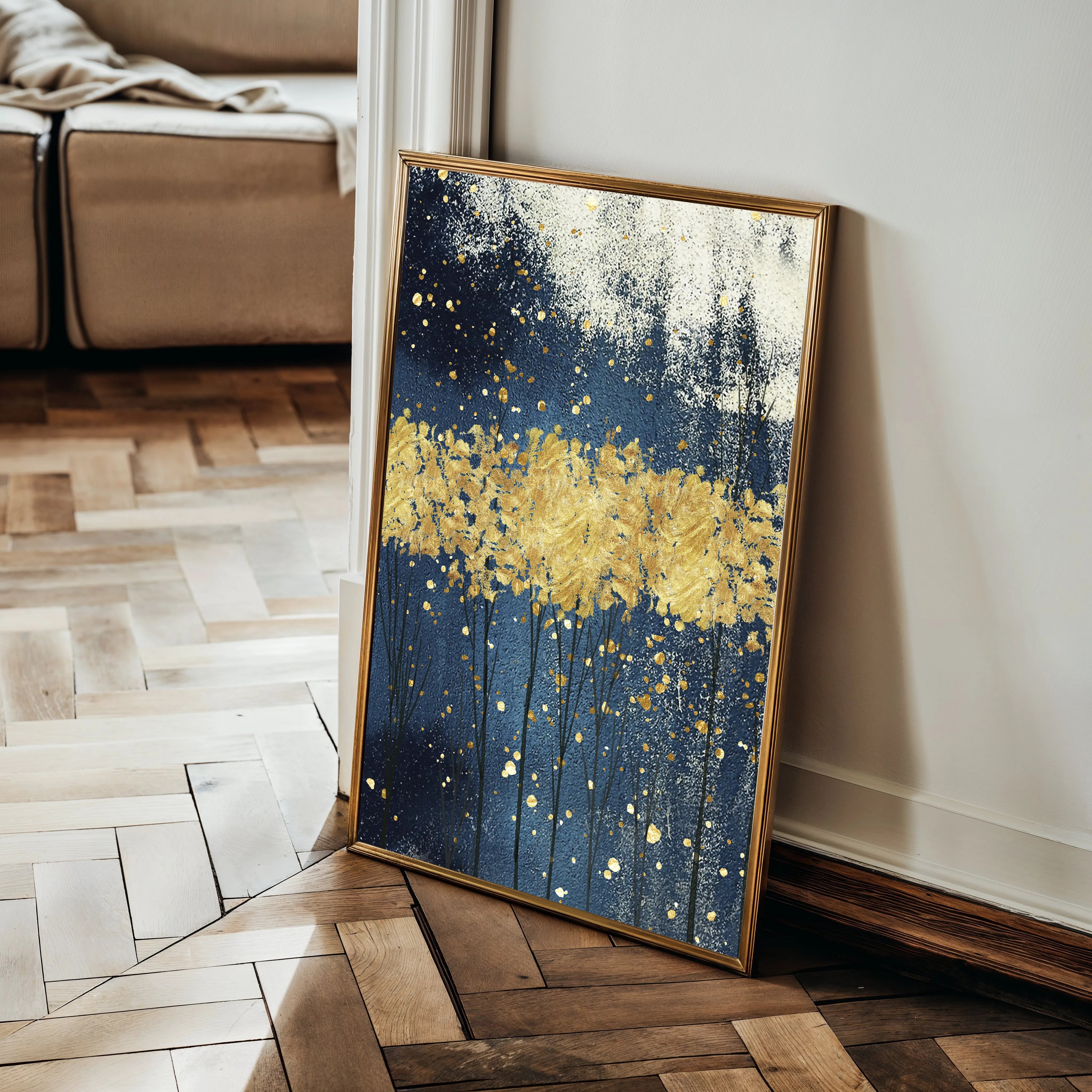 Abstract 050 Canvas Art 18" x 24" / 45 x 60 cm / Black