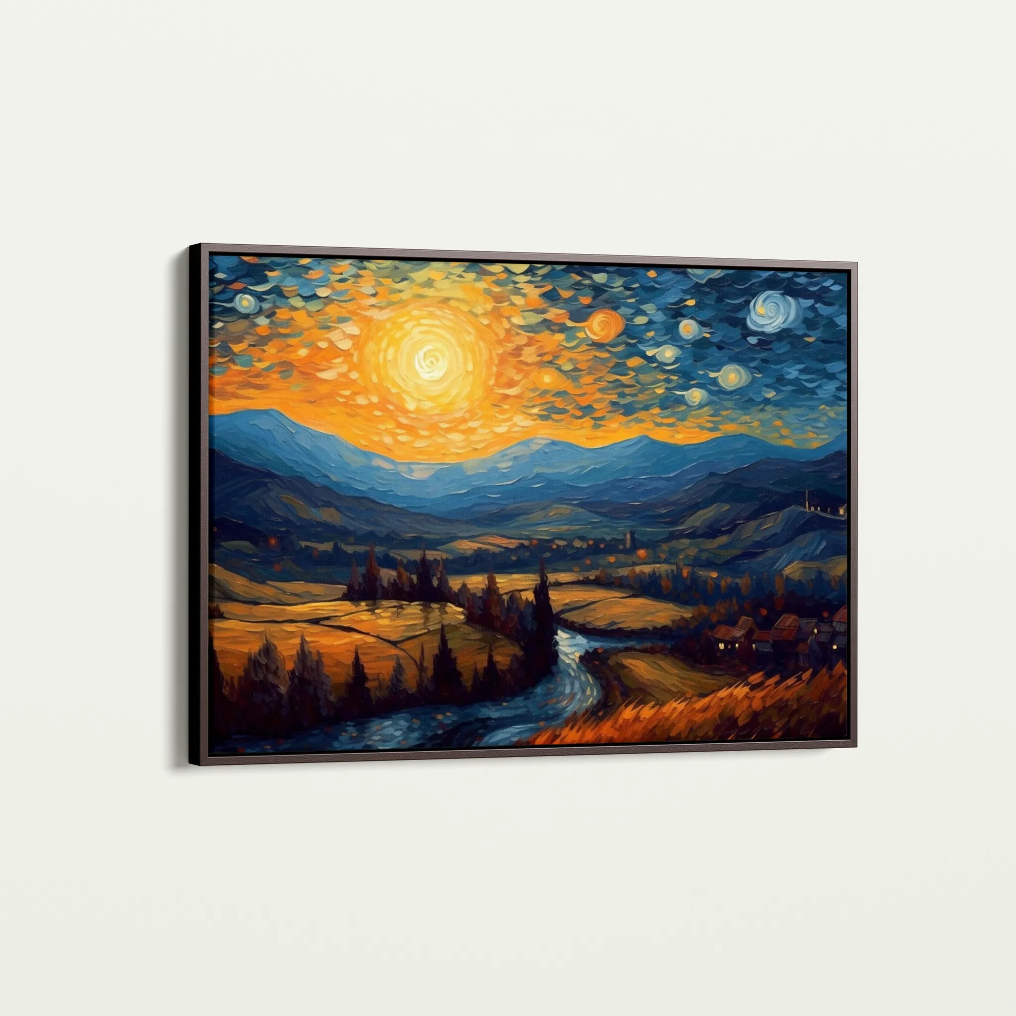 Landscape 050 Canvas Art 18" x 24" / 45 x 60 cm / Black
