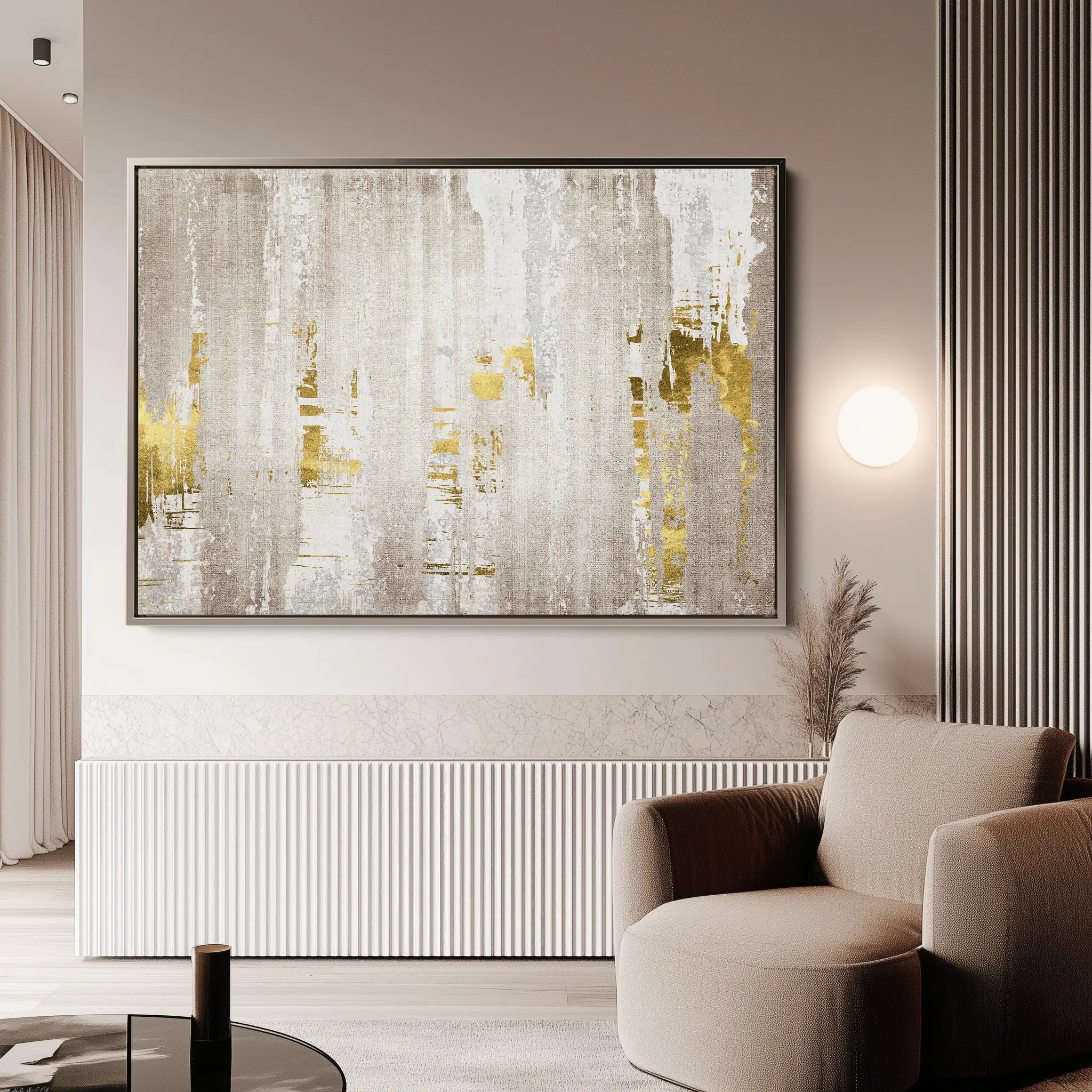 Abstract 051 Canvas Art 18" x 24" / 45 x 60 cm / Black