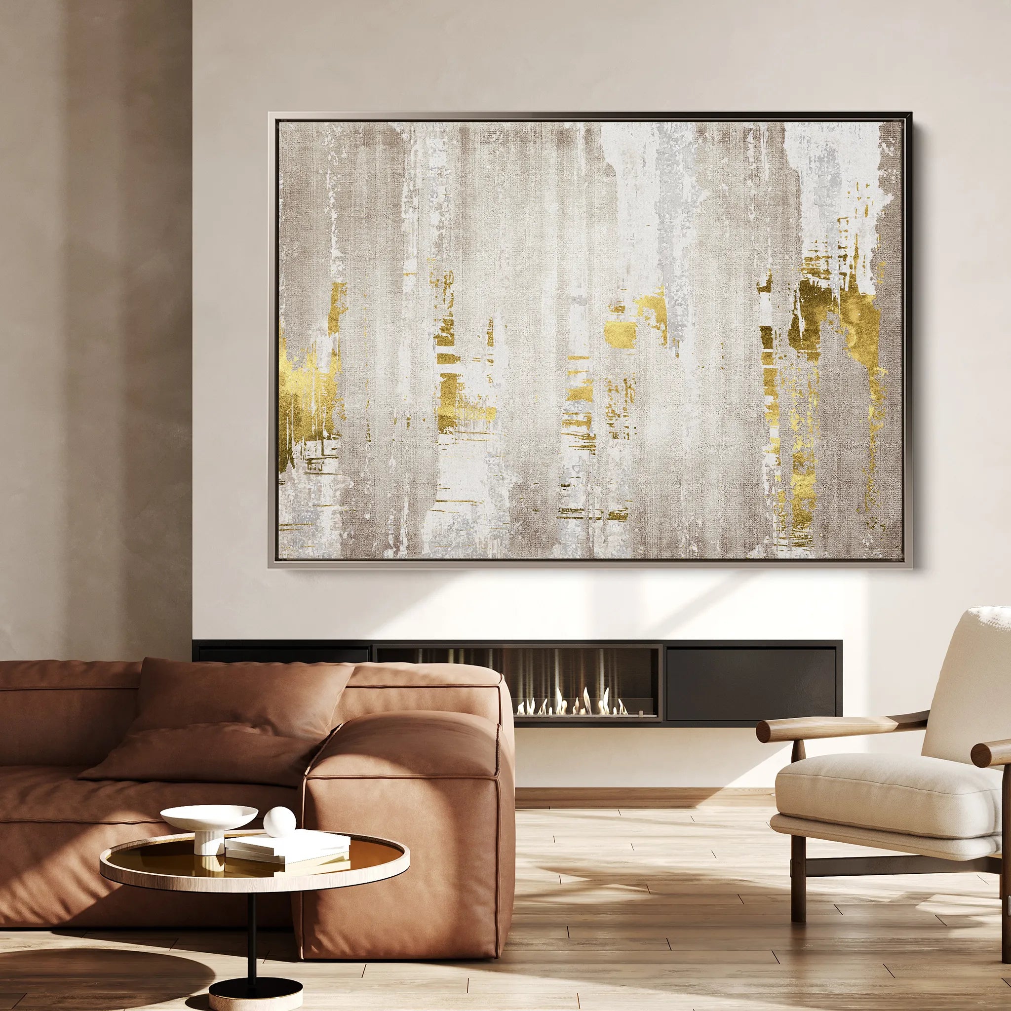 Abstract 051 Canvas Art 18" x 24" / 45 x 60 cm / Black