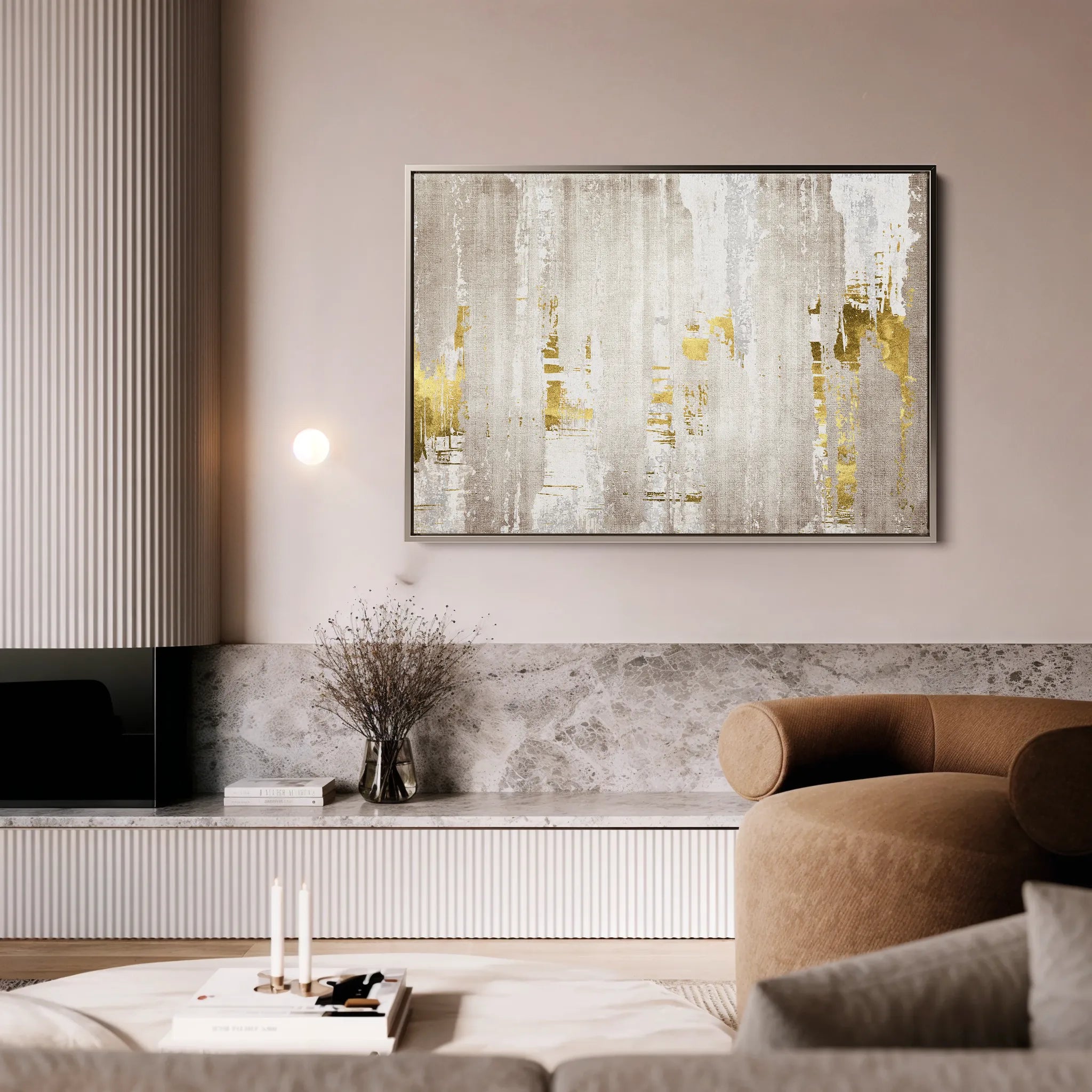 Abstract 051 Canvas Art 18" x 24" / 45 x 60 cm / Black
