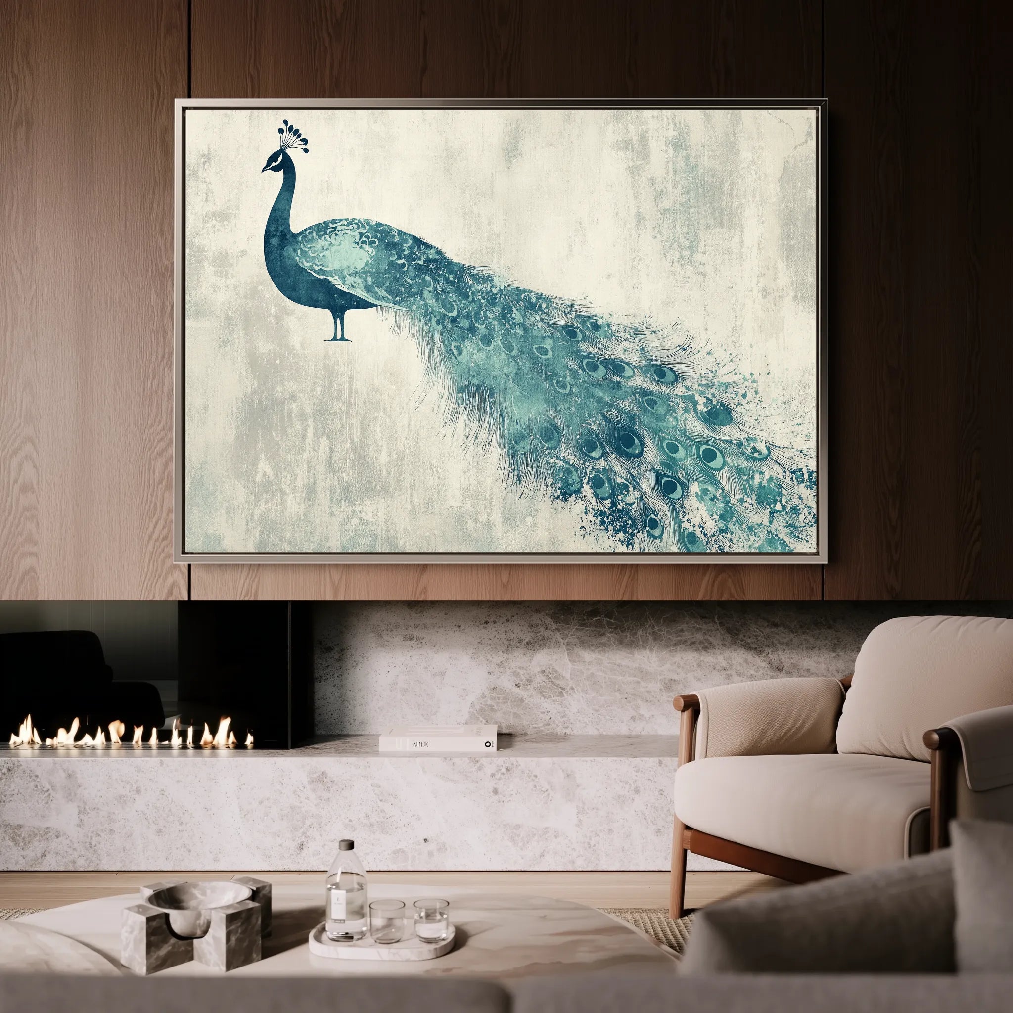 Animals 051 Canvas Art 18" x 24" / 45 x 60 cm / Black