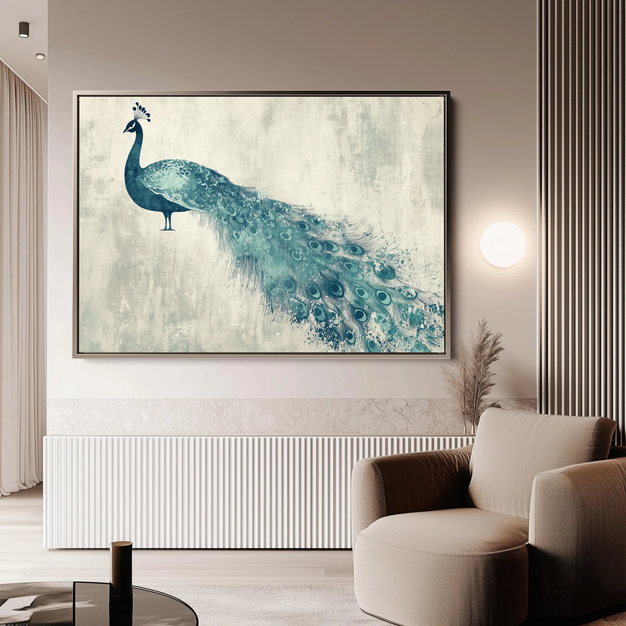 Animals 051 Canvas Art 18" x 24" / 45 x 60 cm / Black