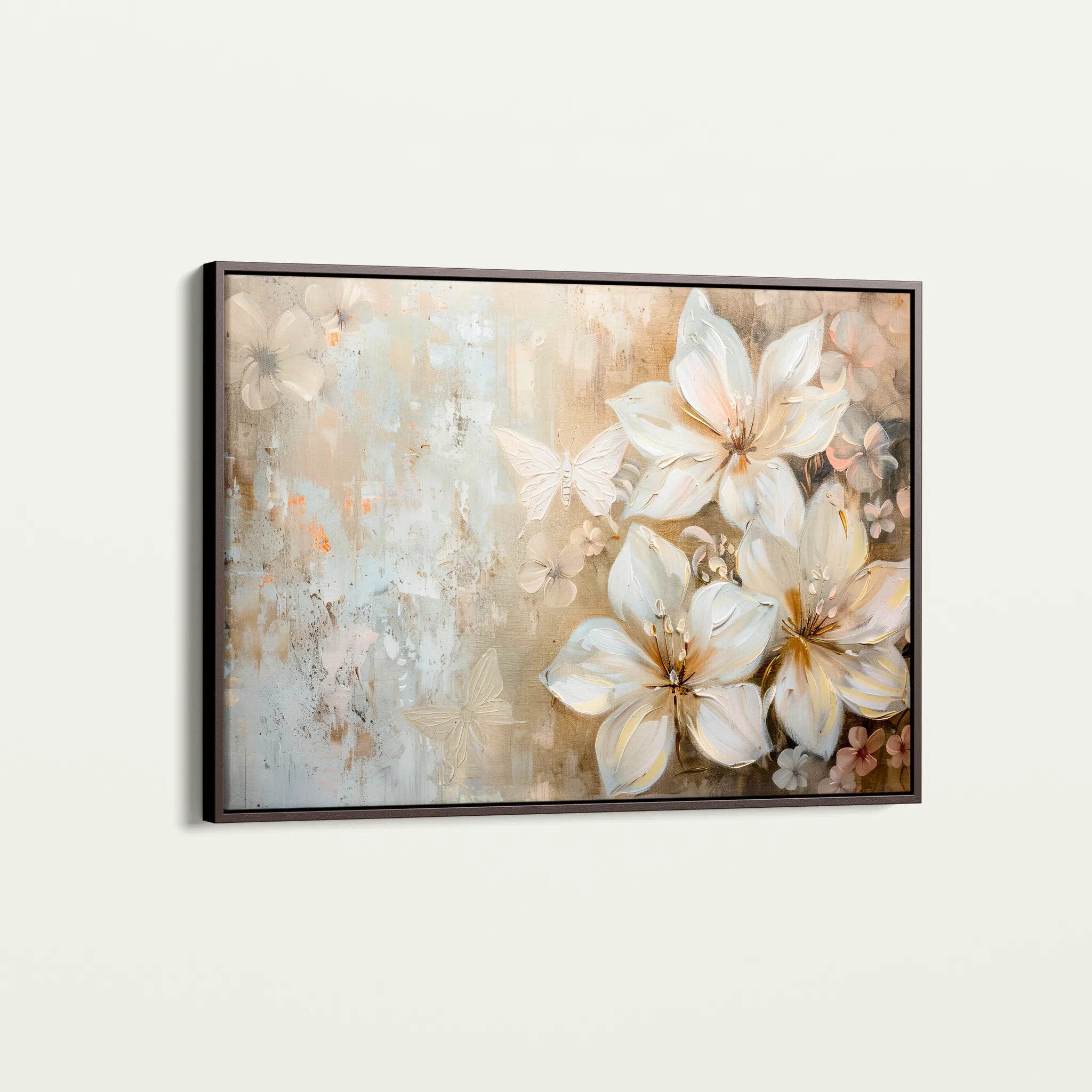 Floral 051 Canvas Art 18" x 24" / 45 x 60 cm / Black