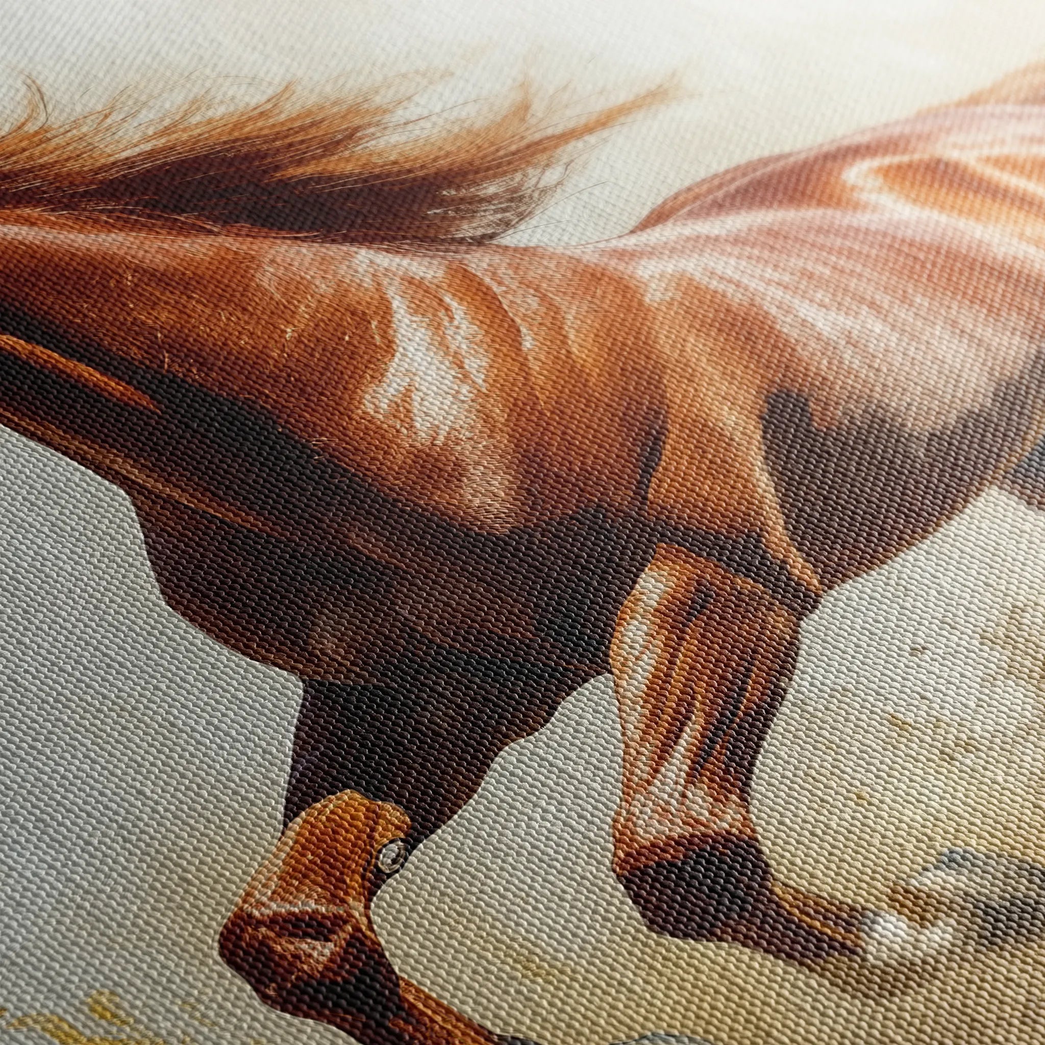Horses 051 Canvas Art 18" x 24" / 45 x 60 cm / Black