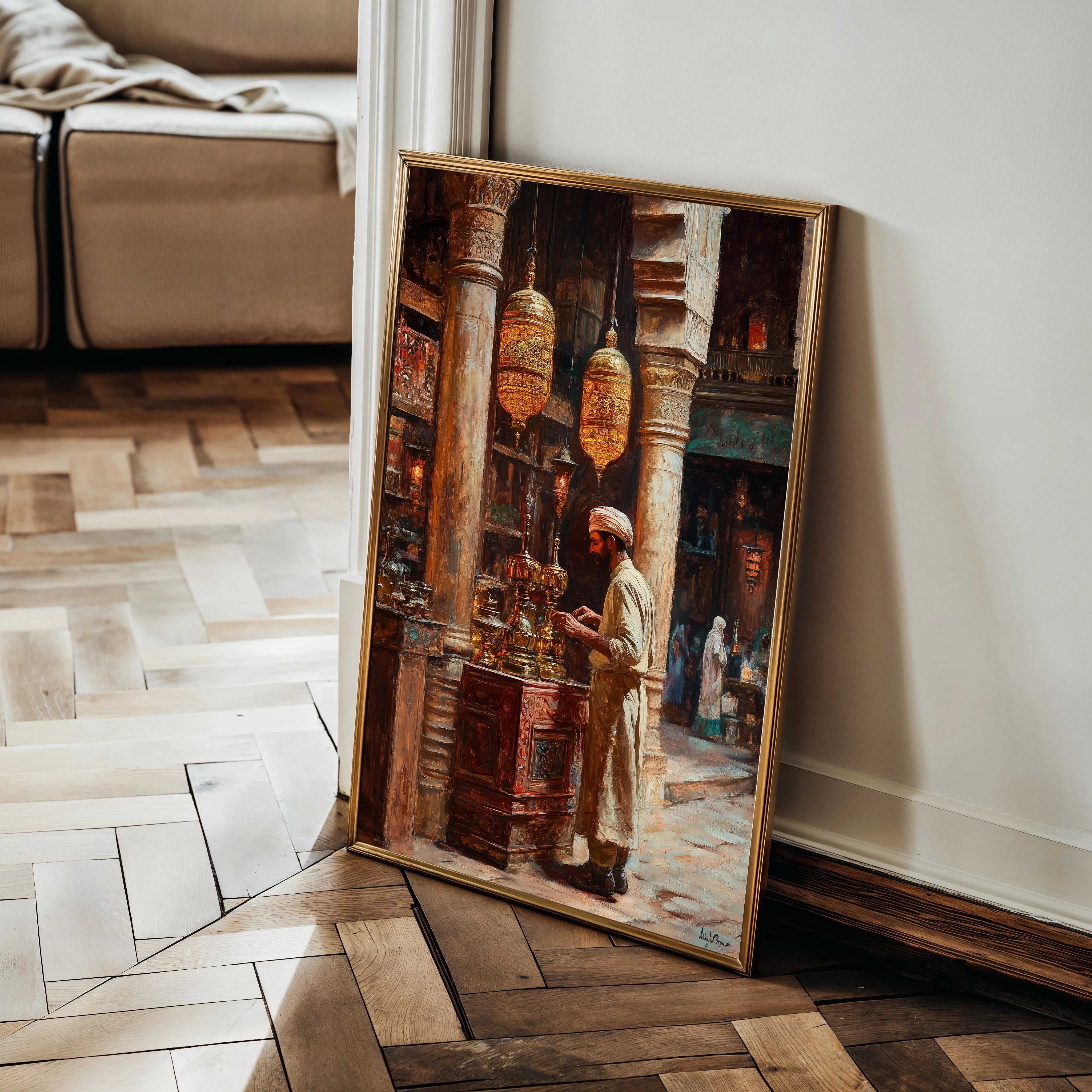 Orientalist 051 Canvas Art 18" x 24" / 45 x 60 cm / Black