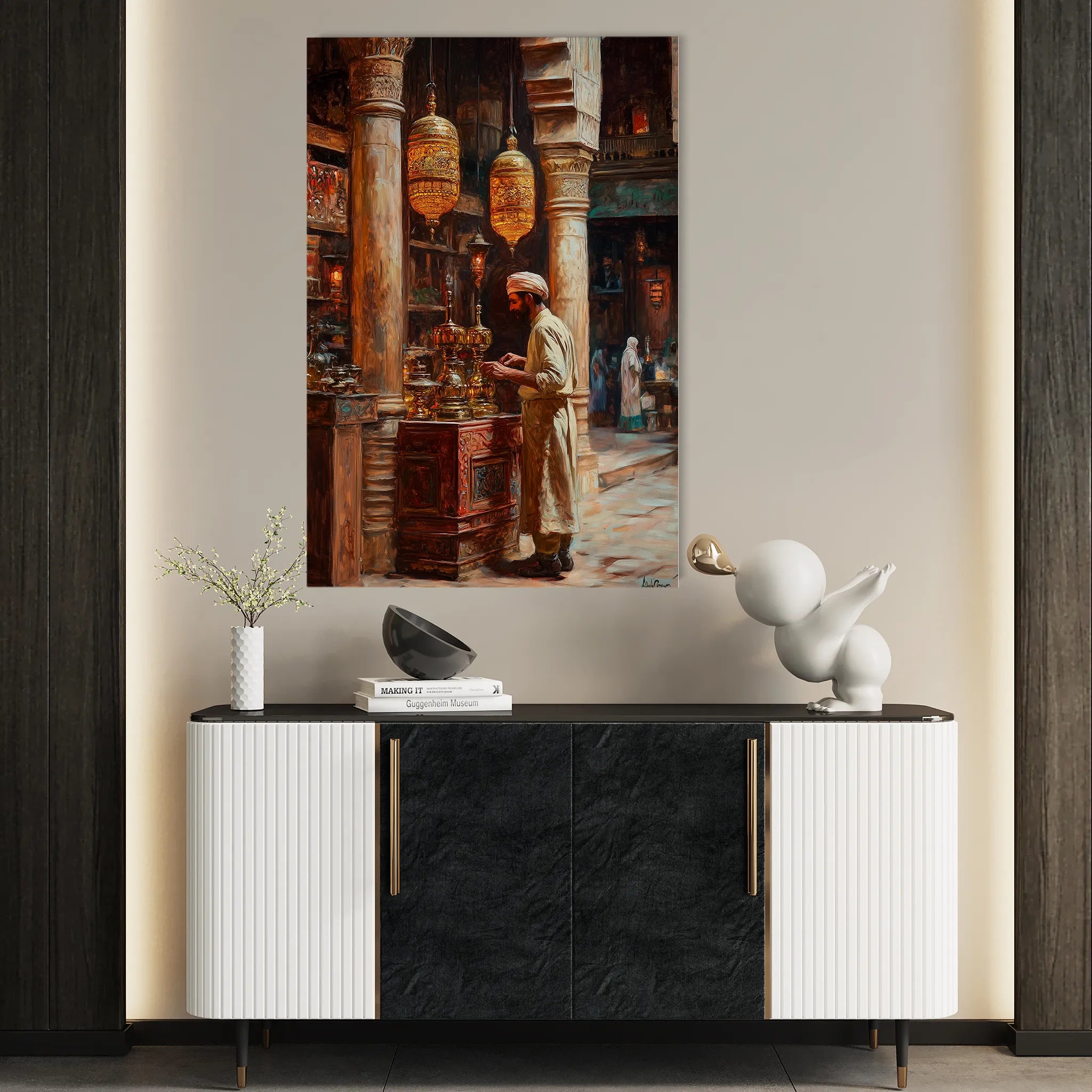 Orientalist 051 Canvas Art 18" x 24" / 45 x 60 cm / Black