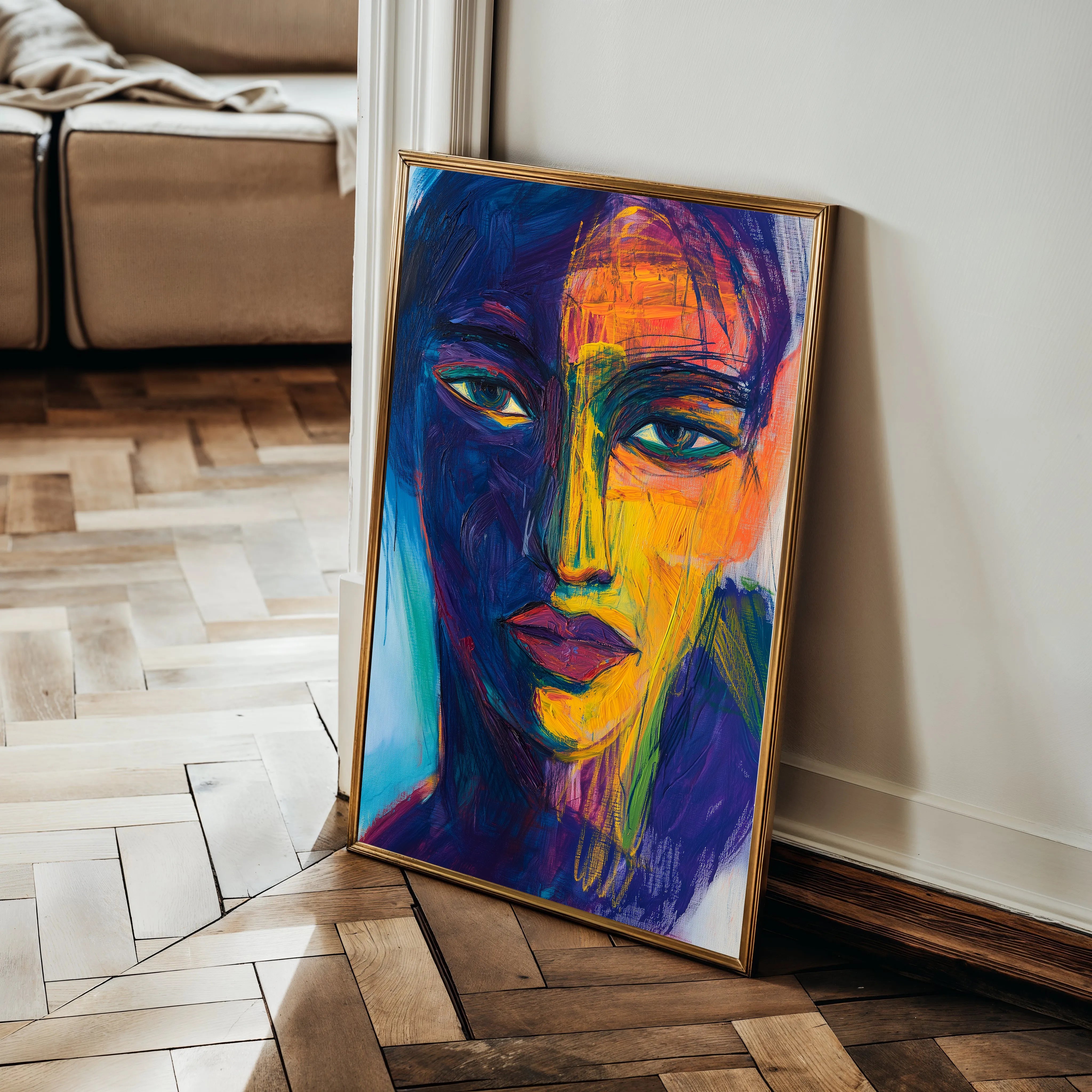 Portrait 051 Canvas Art 18" x 24" / 45 x 60 cm / Black