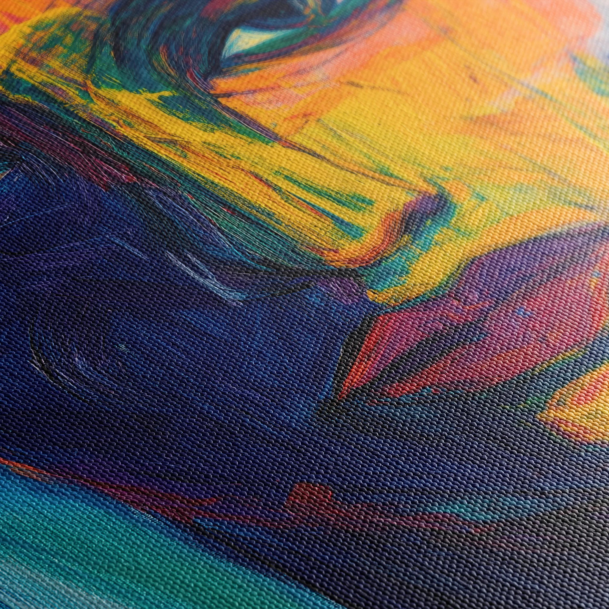 Portrait 051 Canvas Art 18" x 24" / 45 x 60 cm / Black