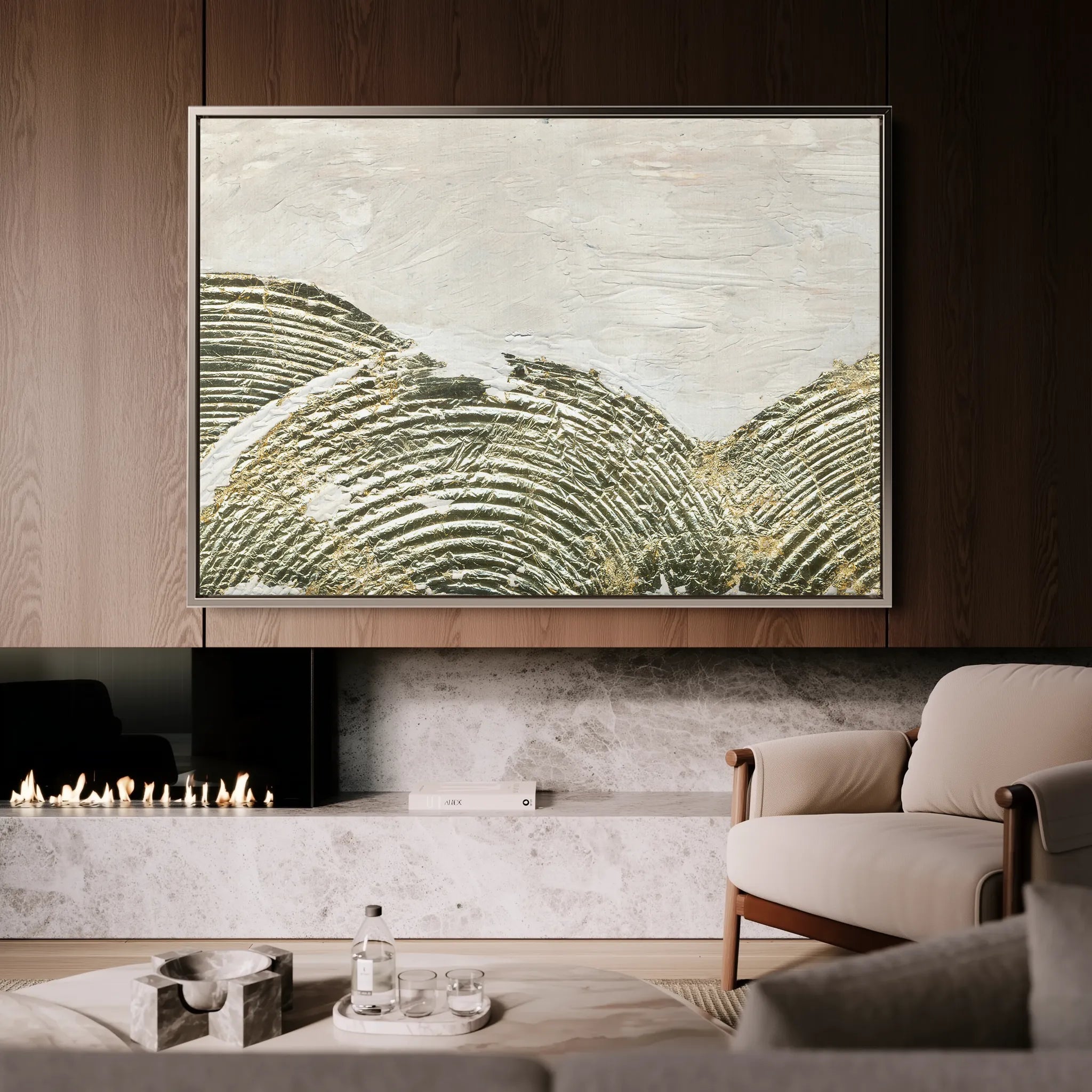 Abstract 052 Canvas Art 18" x 24" / 45 x 60 cm / Black