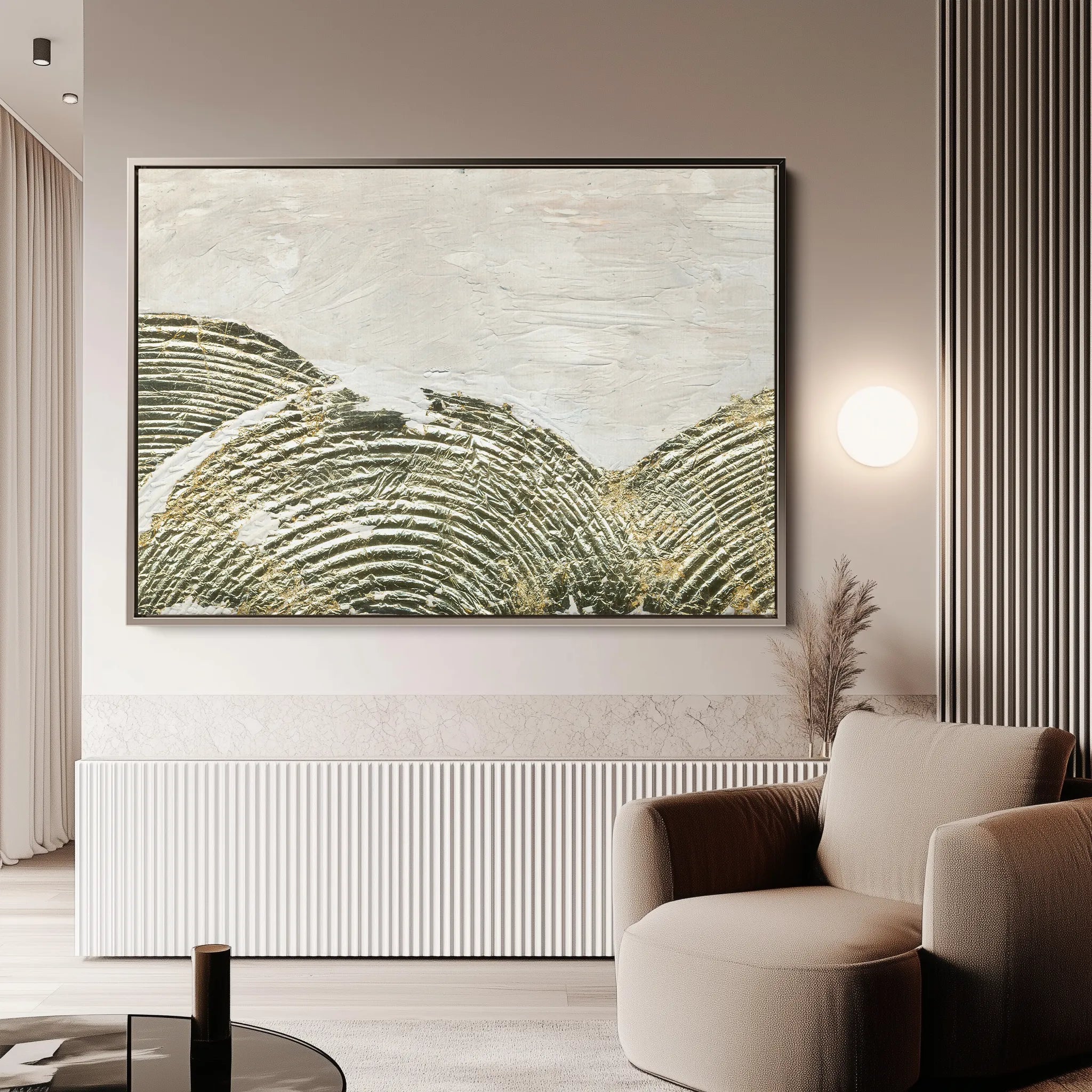 Abstract 052 Canvas Art 18" x 24" / 45 x 60 cm / Black