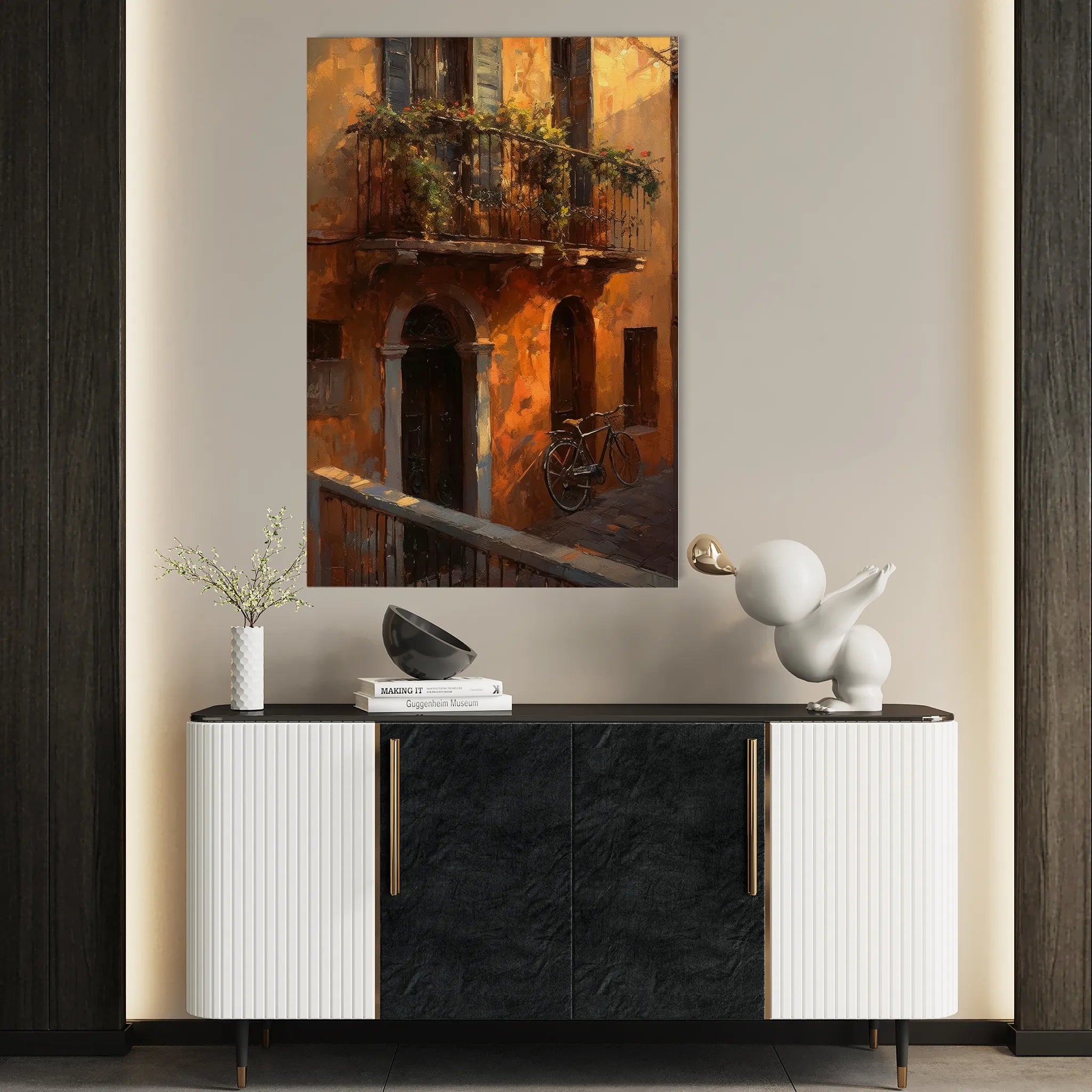 Landscape 052 Canvas Art 18" x 24" / 45 x 60 cm / Black