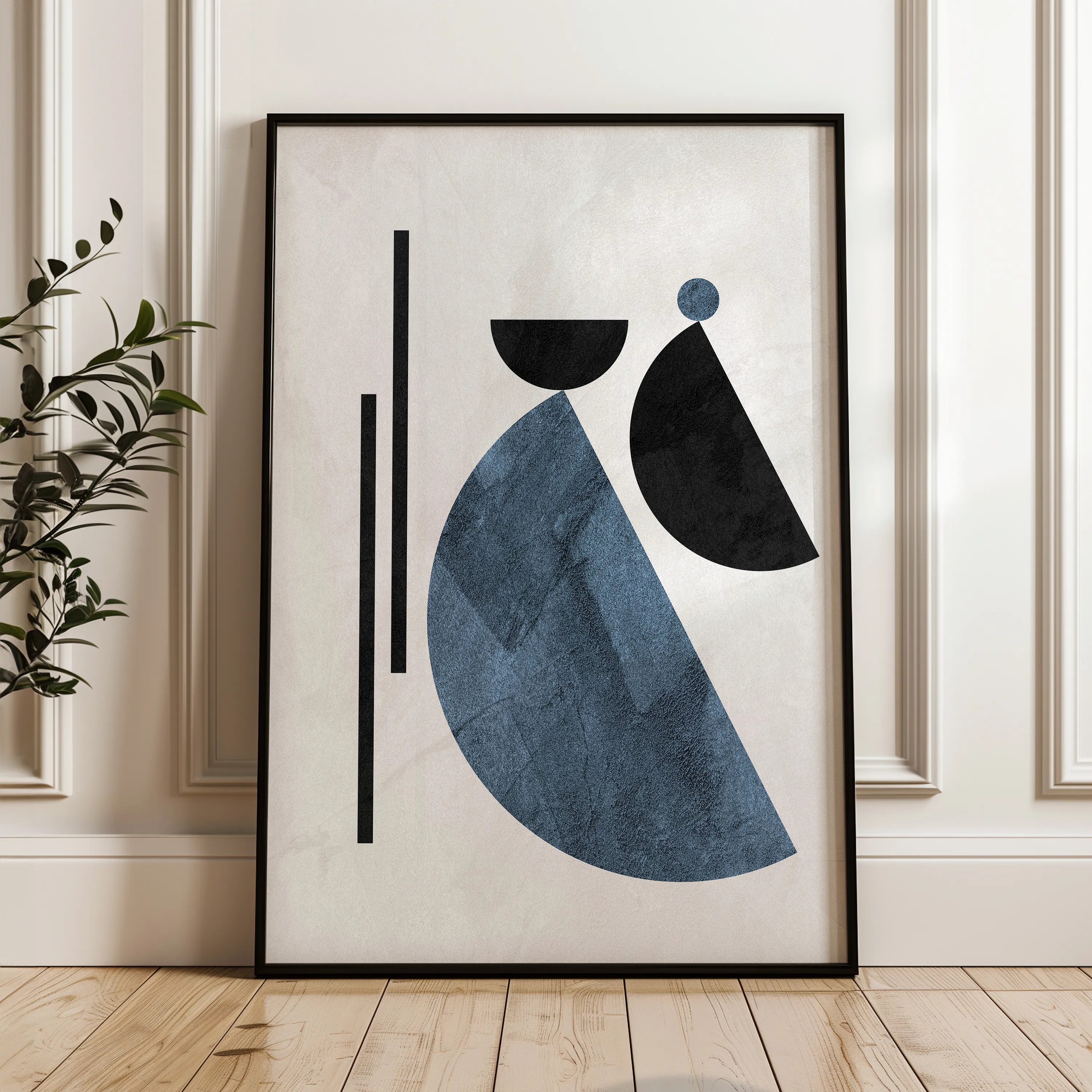Abstract 053 Canvas Art 18" x 24" / 45 x 60 cm / Black