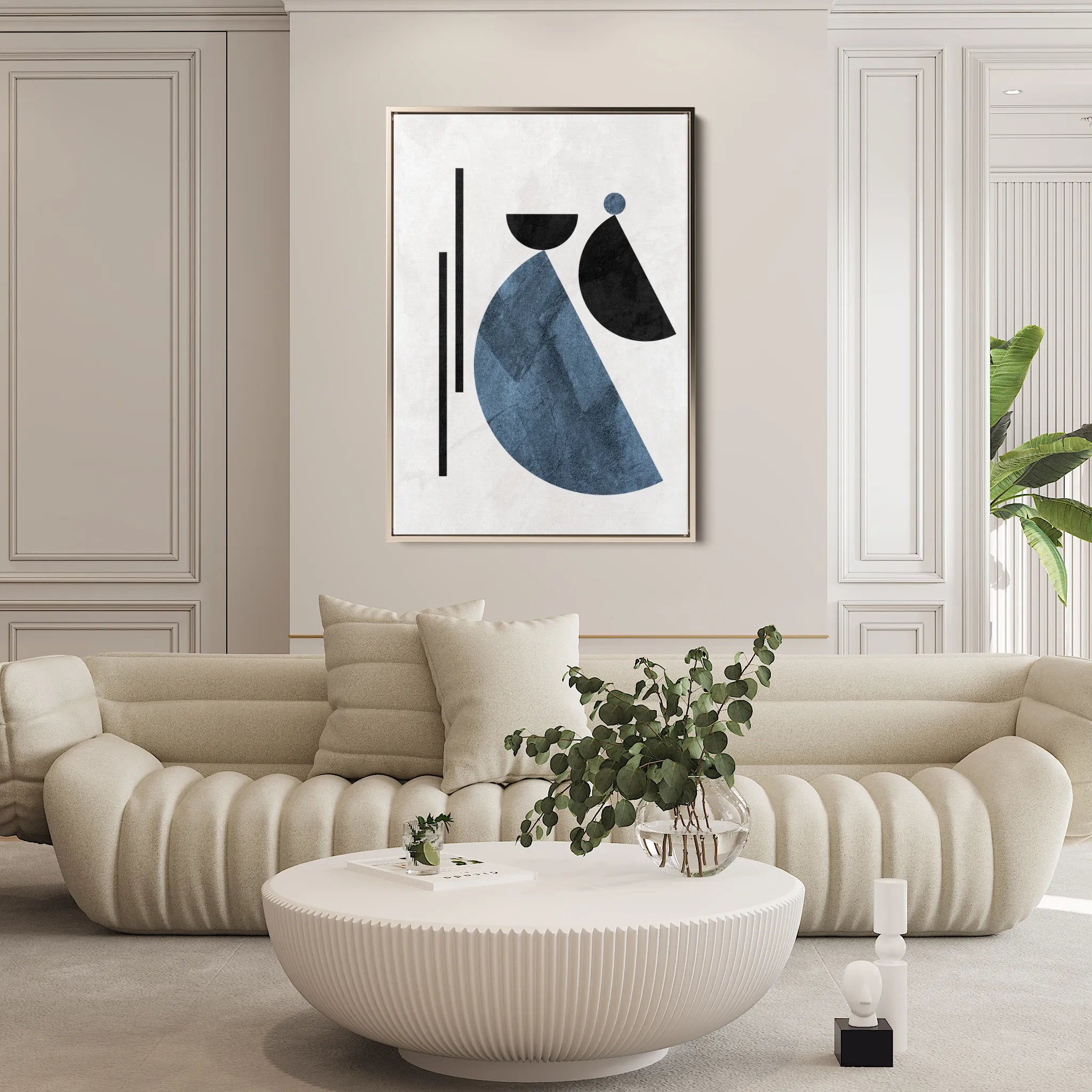 Abstract 053 Canvas Art 18" x 24" / 45 x 60 cm / Black