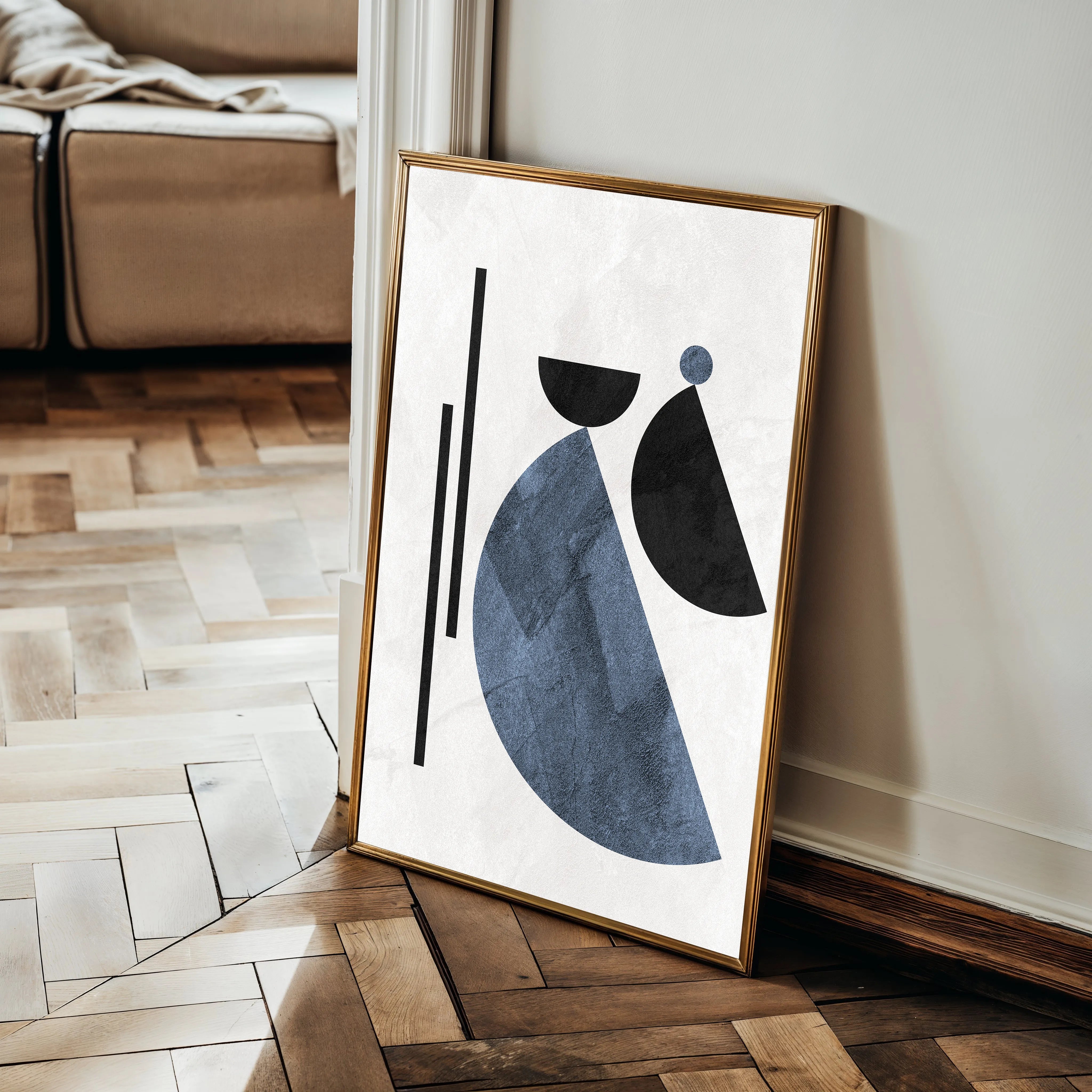 Abstract 053 Canvas Art 18" x 24" / 45 x 60 cm / Black