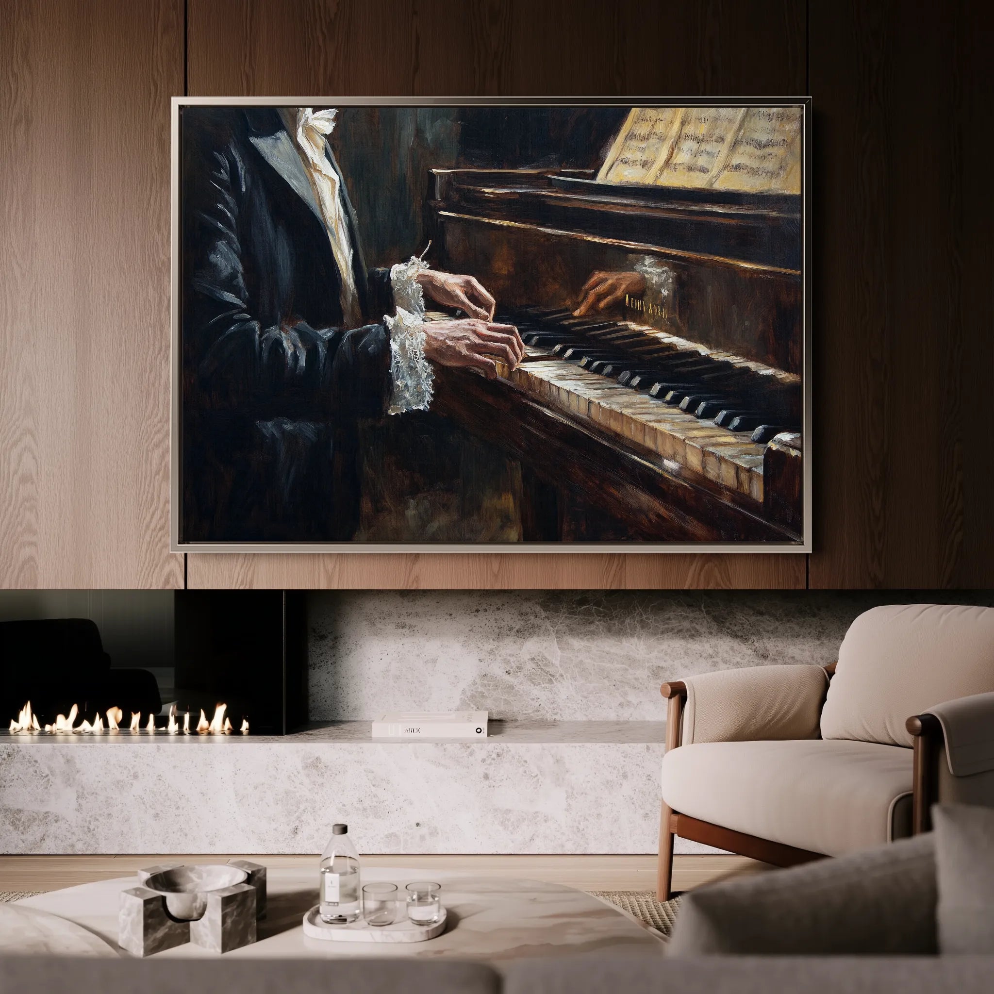 Classic 053 Canvas Art 18" x 24" / 45 x 60 cm / Black