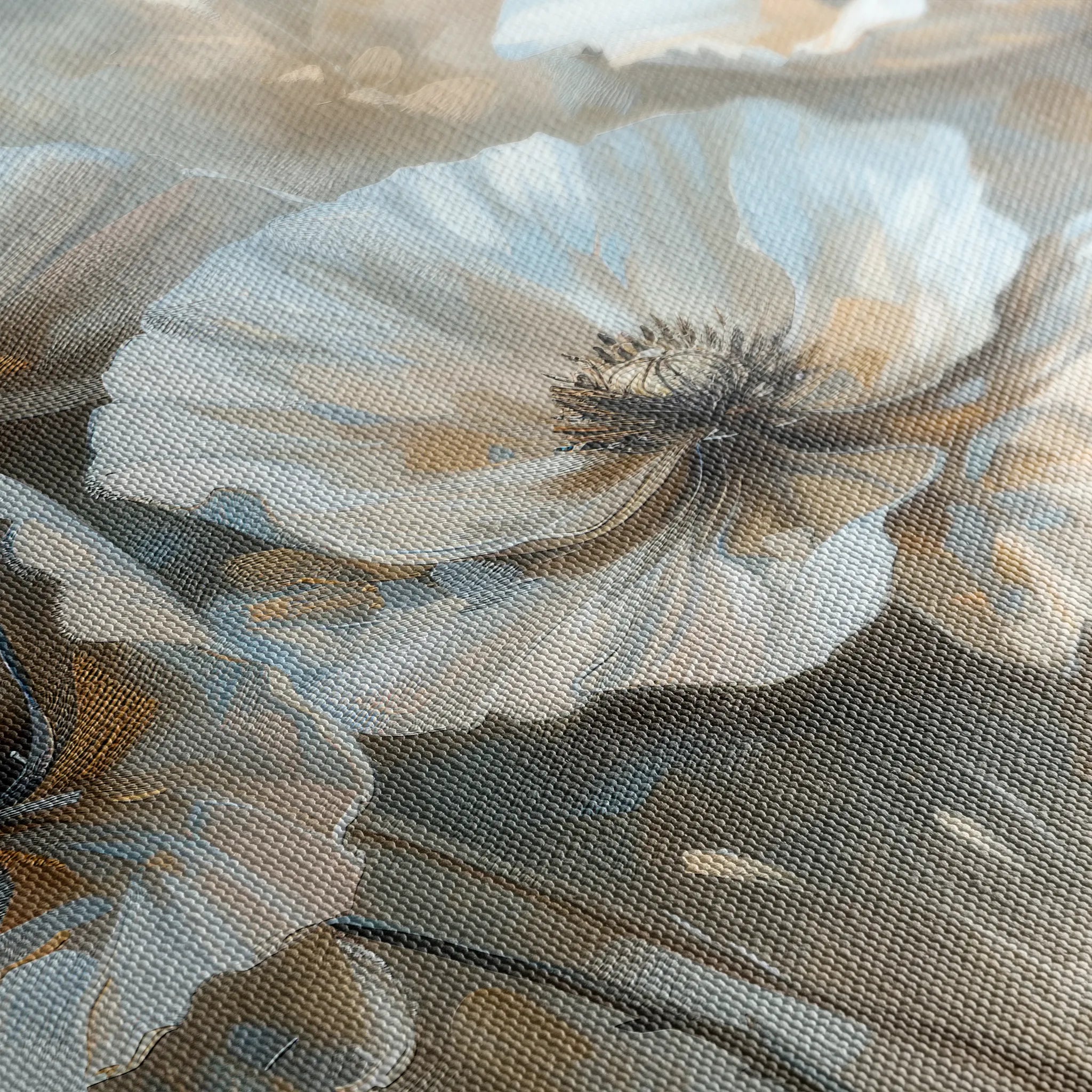 Floral 053 Canvas Art 18" x 24" / 45 x 60 cm / Black