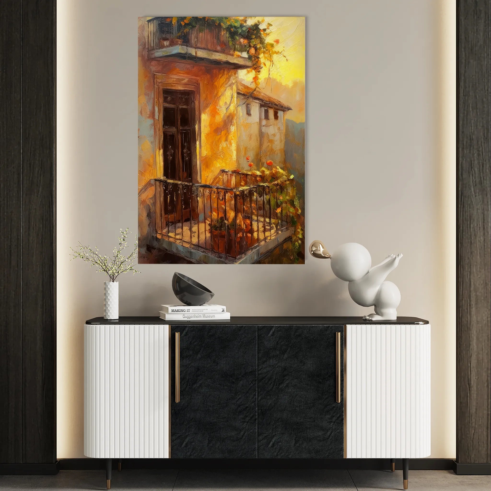 Landscape 053 Canvas Art 18" x 24" / 45 x 60 cm / Black