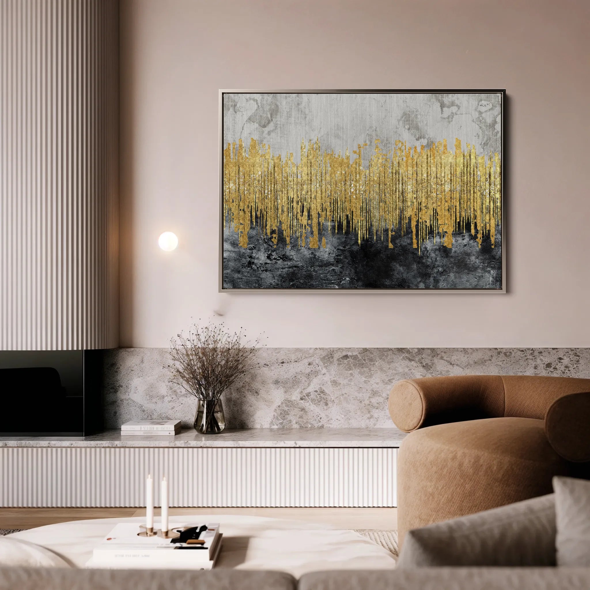 Abstract 054 Canvas Art 18" x 24" / 45 x 60 cm / Black