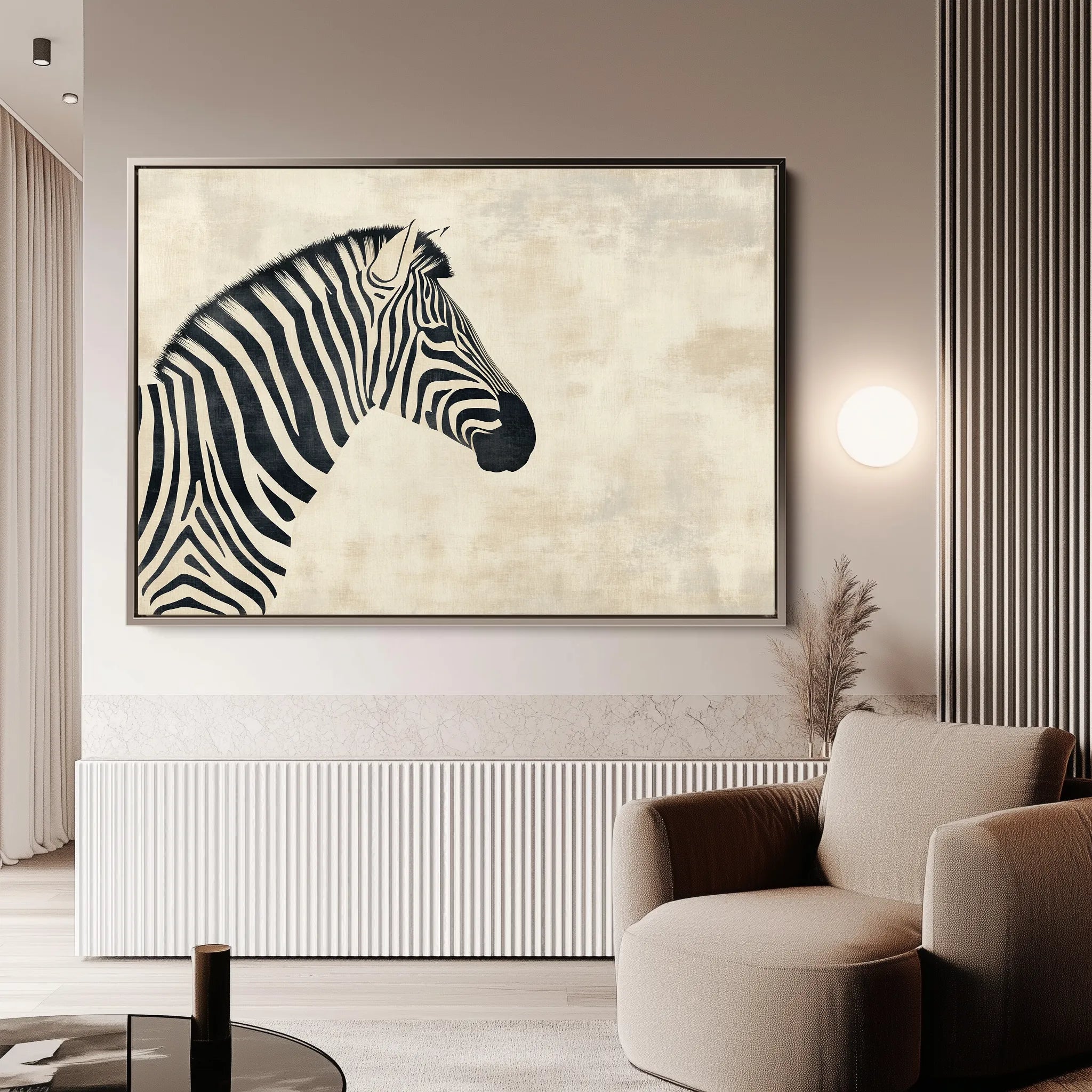 Animals 054 Canvas Art 18" x 24" / 45 x 60 cm / Black
