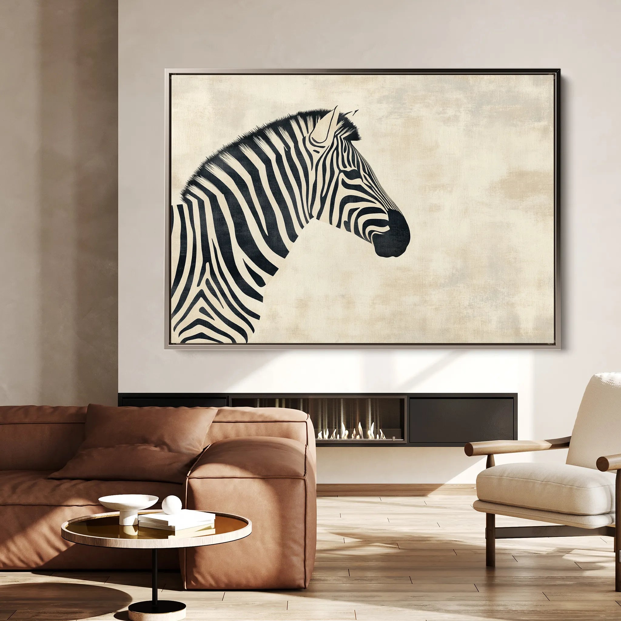 Animals 054 Canvas Art 18" x 24" / 45 x 60 cm / Black