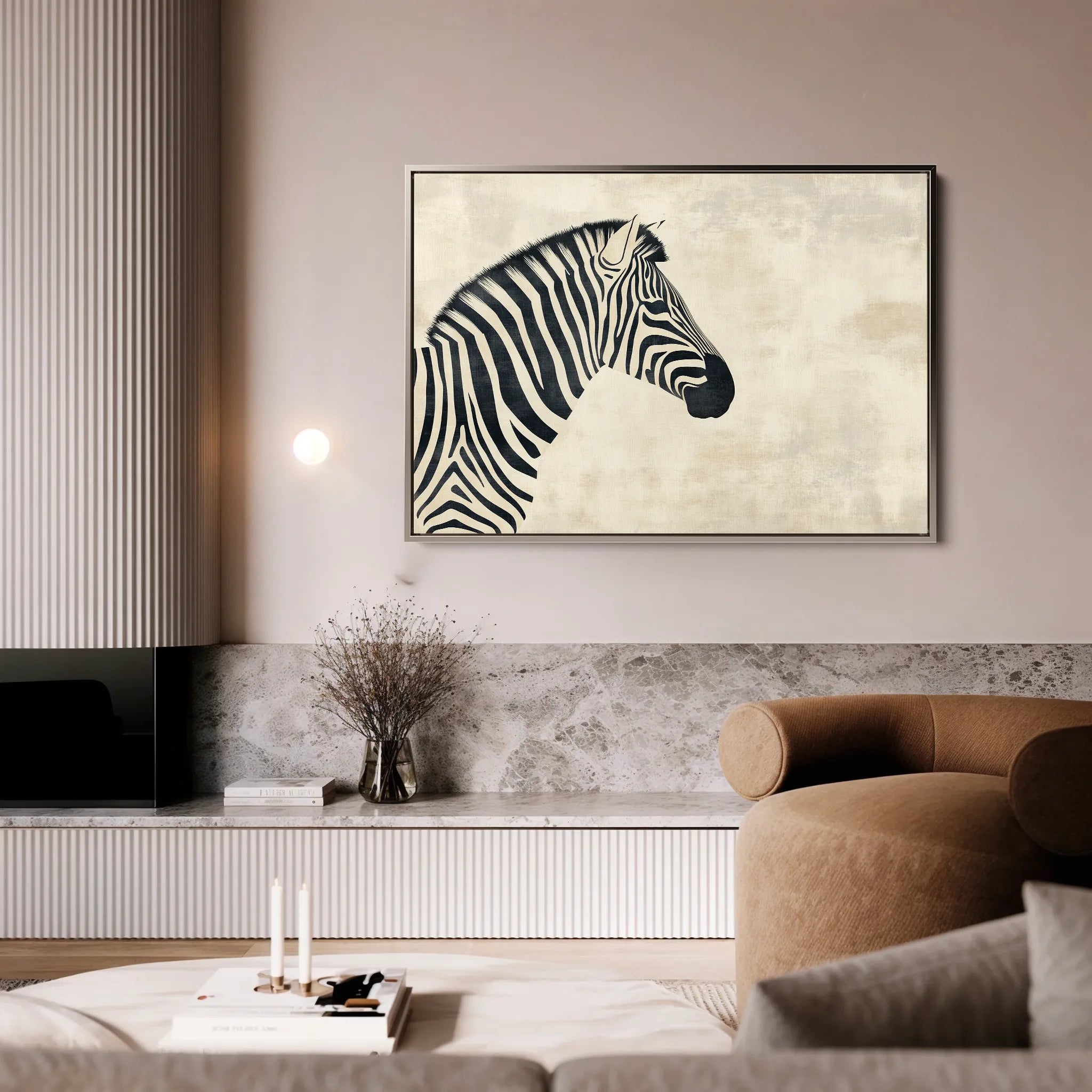 Animals 054 Canvas Art 18" x 24" / 45 x 60 cm / Black
