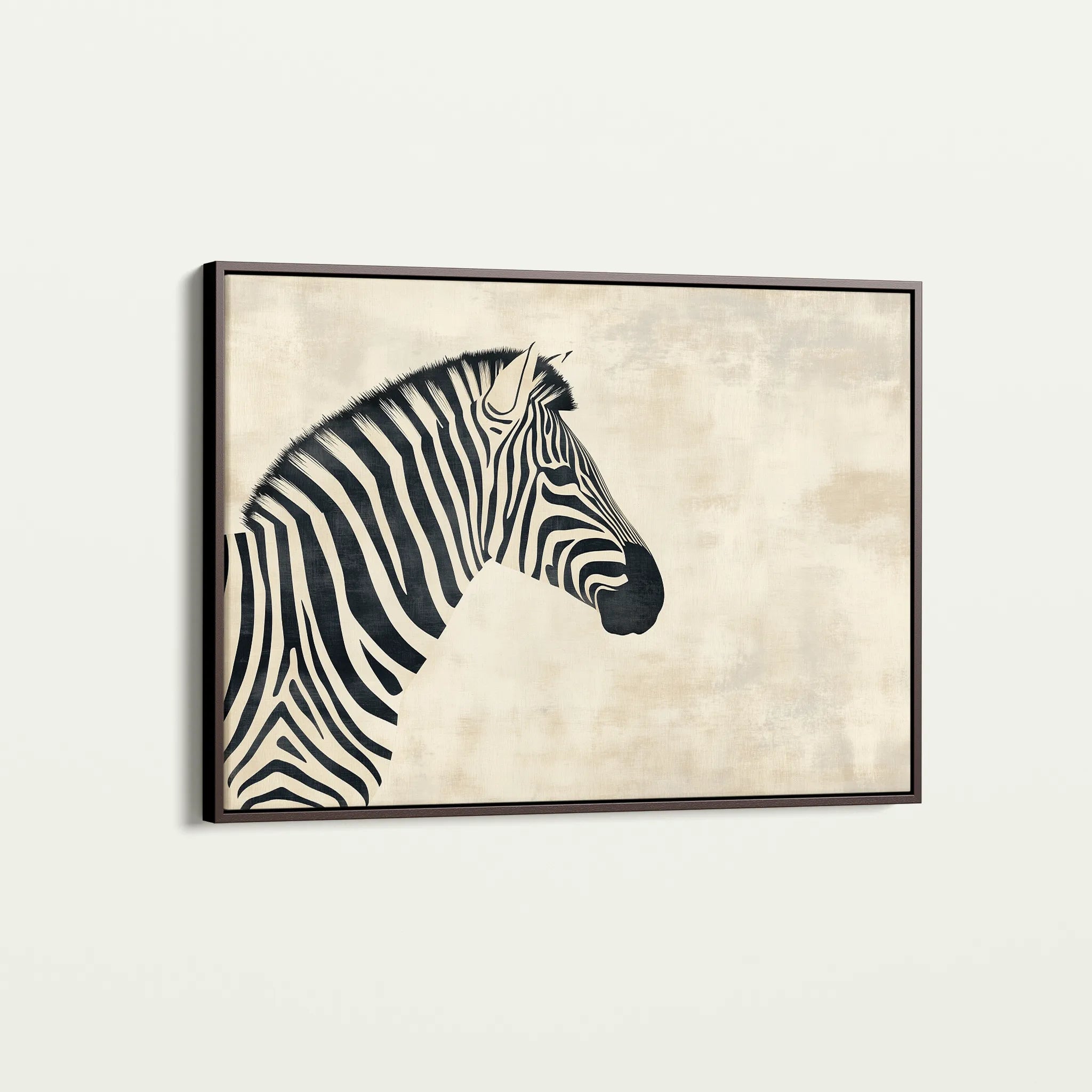 Animals 054 Canvas Art 18" x 24" / 45 x 60 cm / Black