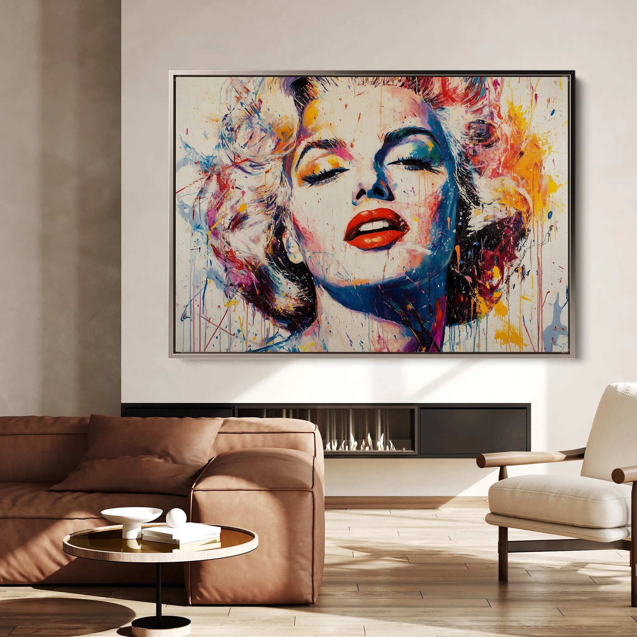 Portrait 054 Canvas Art 18" x 24" / 45 x 60 cm / Black