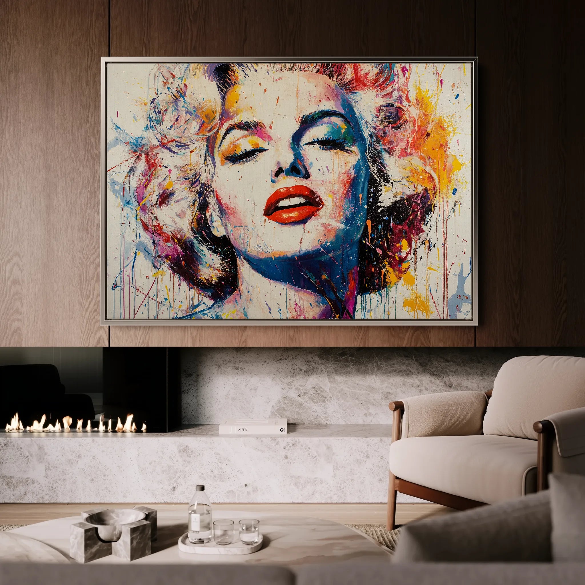 Portrait 054 Canvas Art 18" x 24" / 45 x 60 cm / Black