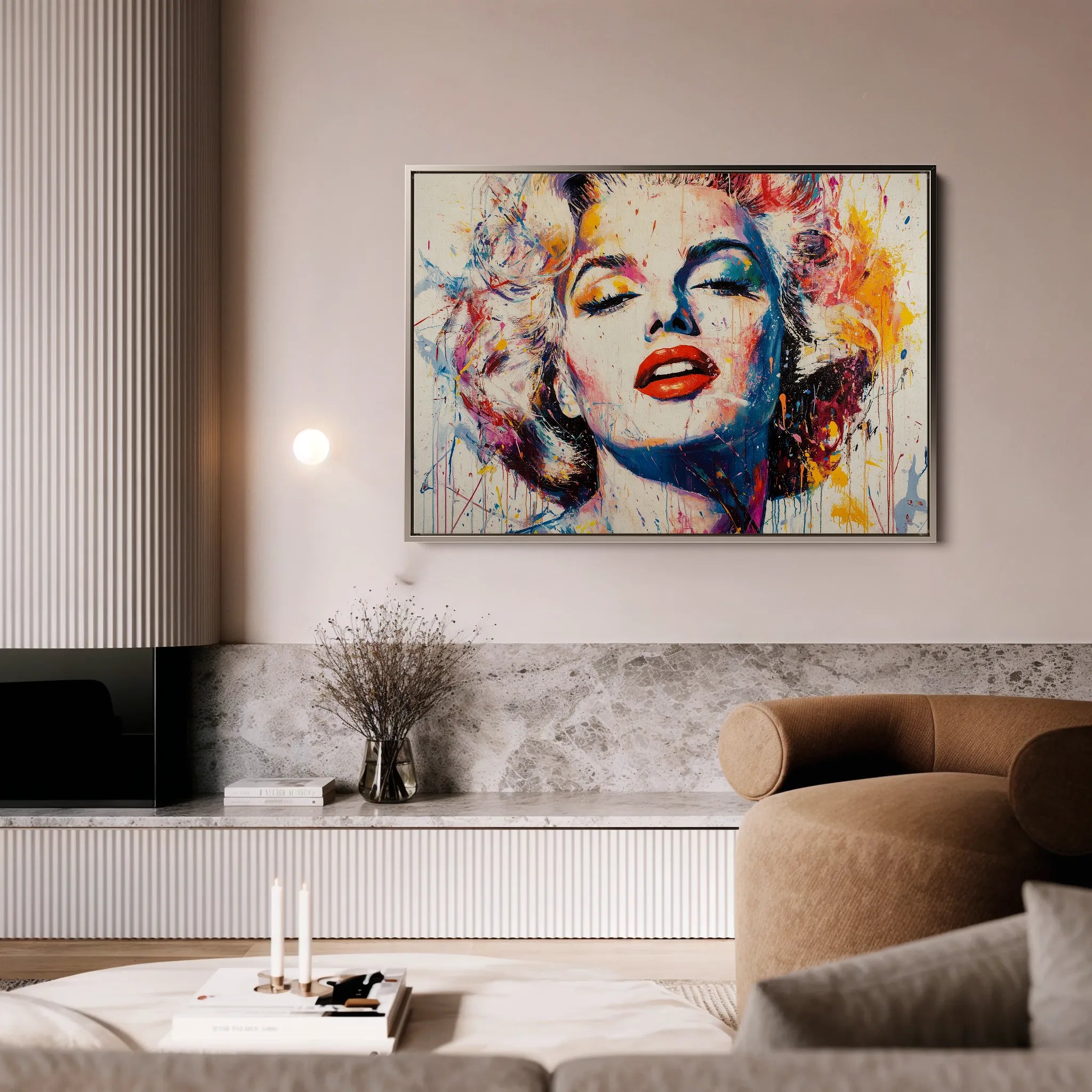 Portrait 054 Canvas Art 18" x 24" / 45 x 60 cm / Black