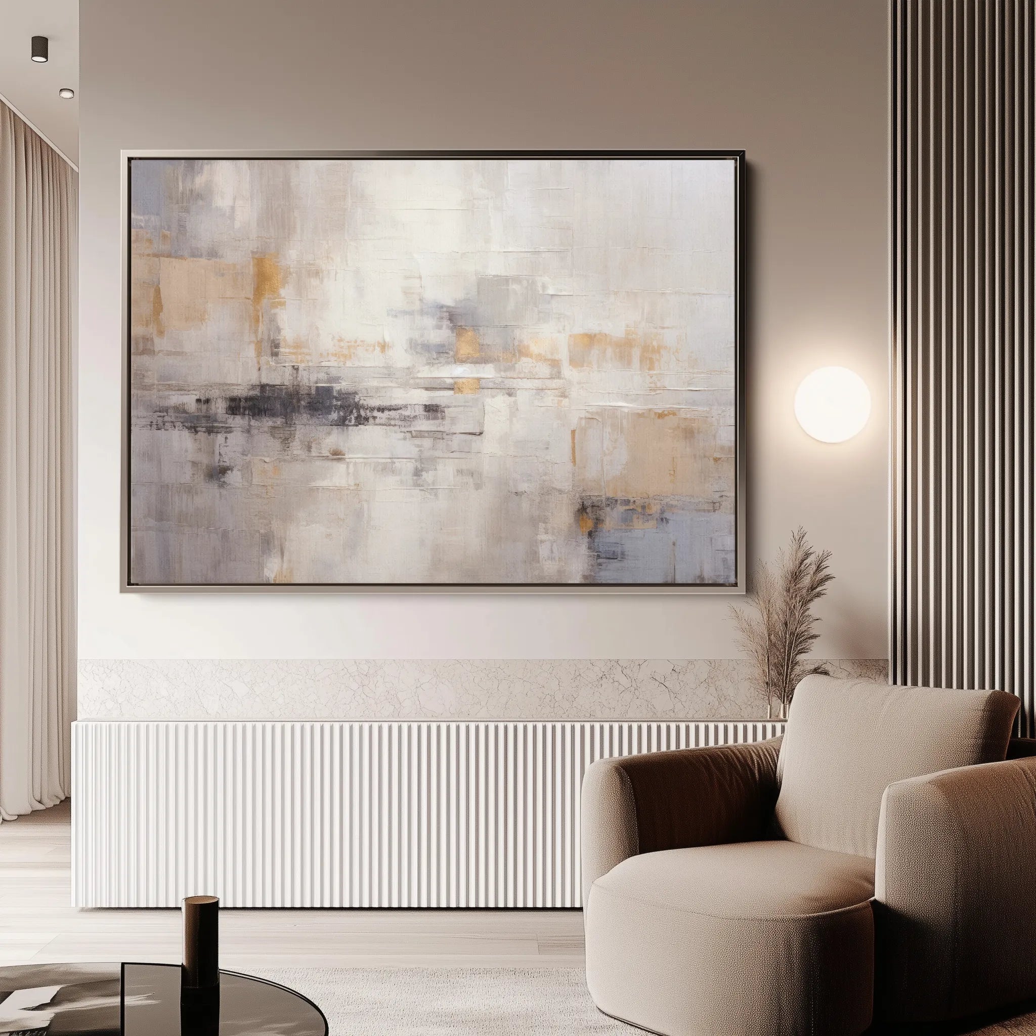 Abstract 055 Canvas Art 18" x 24" / 45 x 60 cm / Black