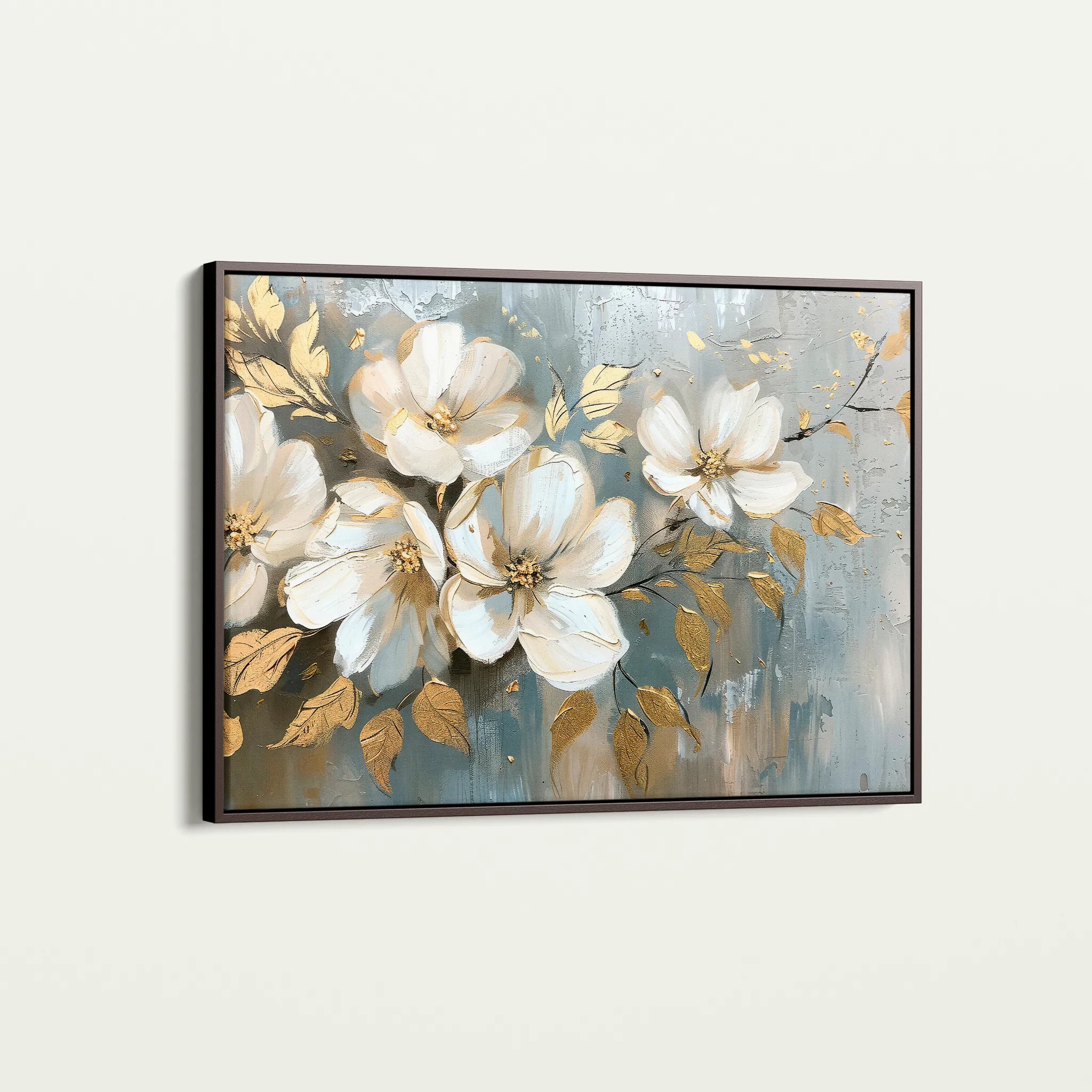 Floral 055 Canvas Art 18" x 24" / 45 x 60 cm / Black