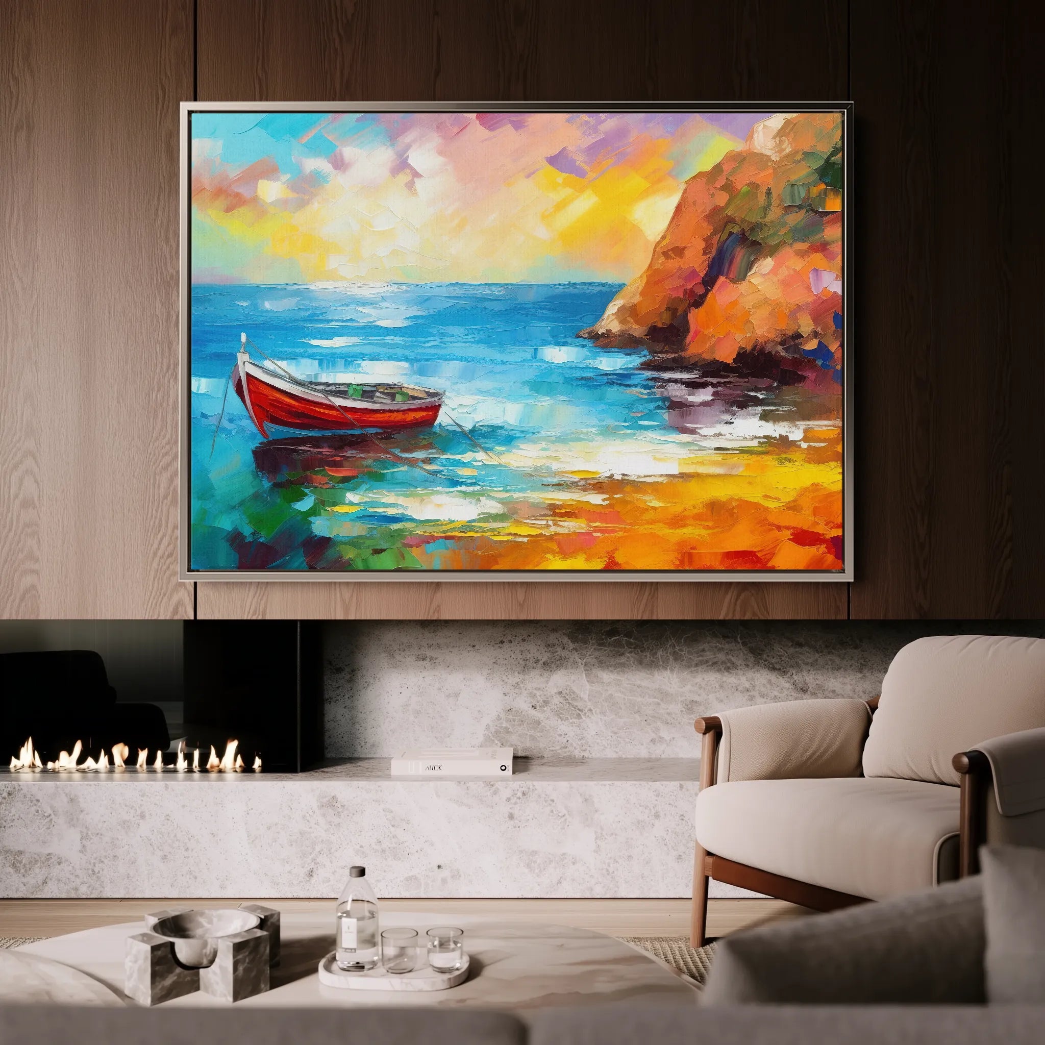 Landscape 055 Canvas Art 18" x 24" / 45 x 60 cm / Black
