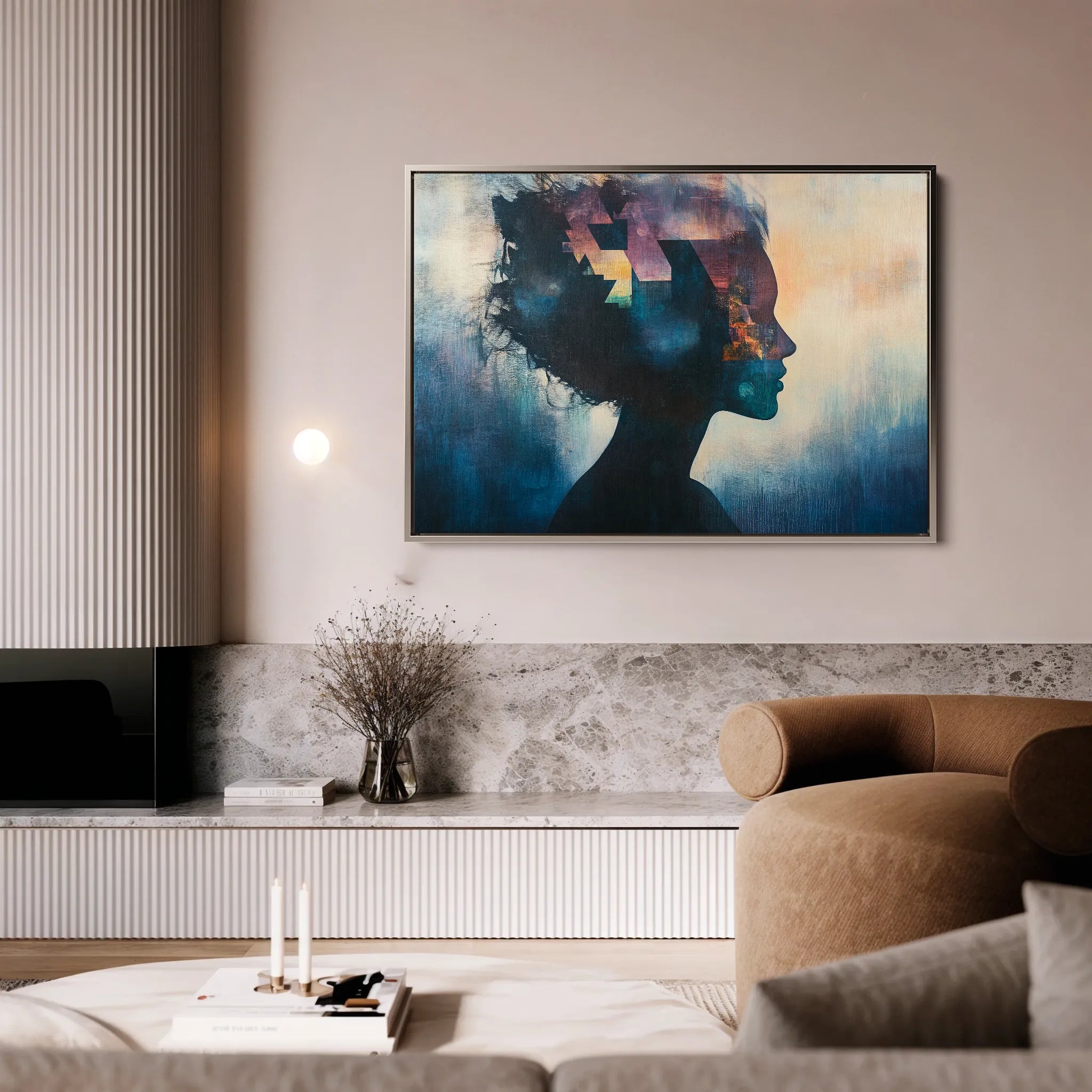 Portrait 055 Canvas Art 18" x 24" / 45 x 60 cm / Black