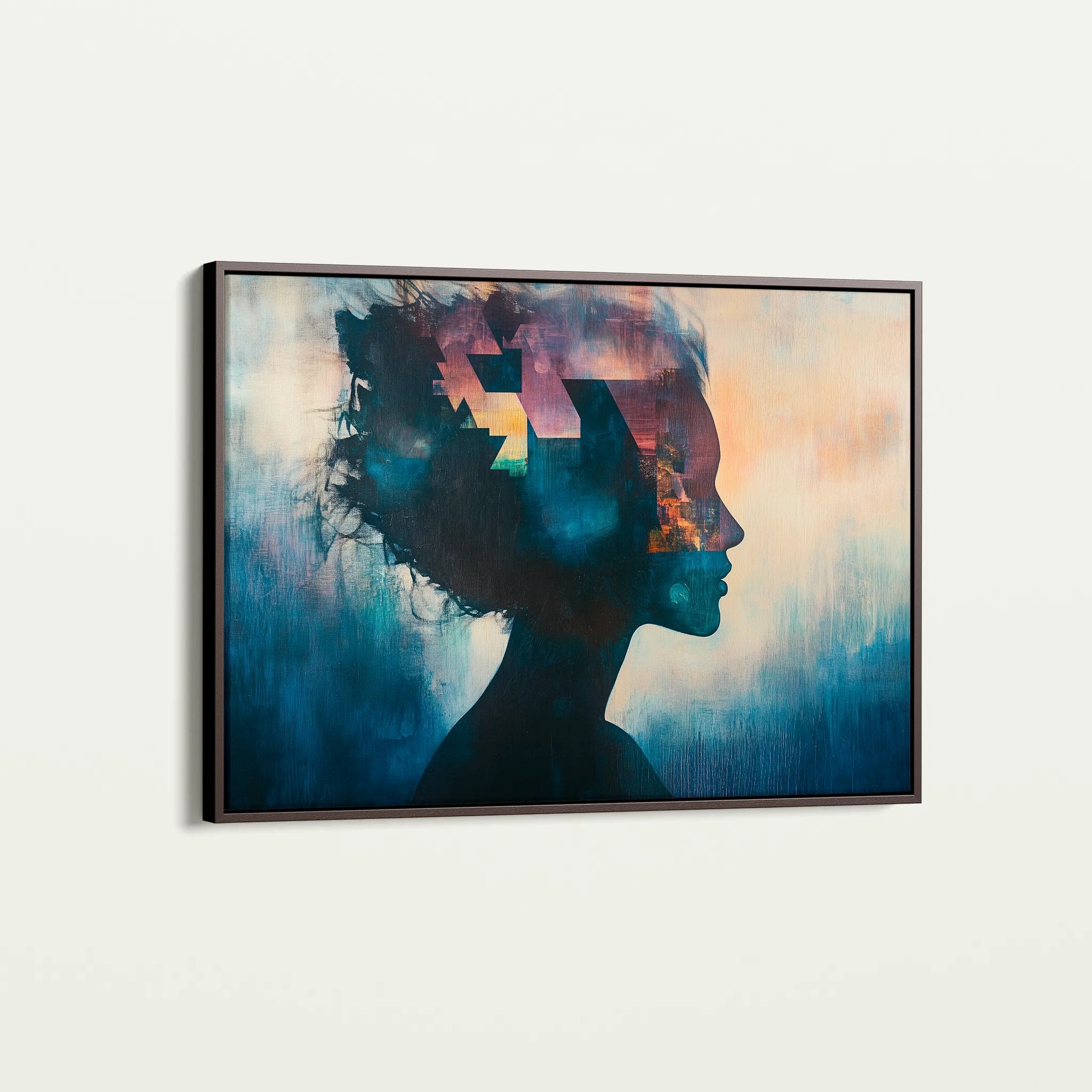Portrait 055 Canvas Art 18" x 24" / 45 x 60 cm / Black