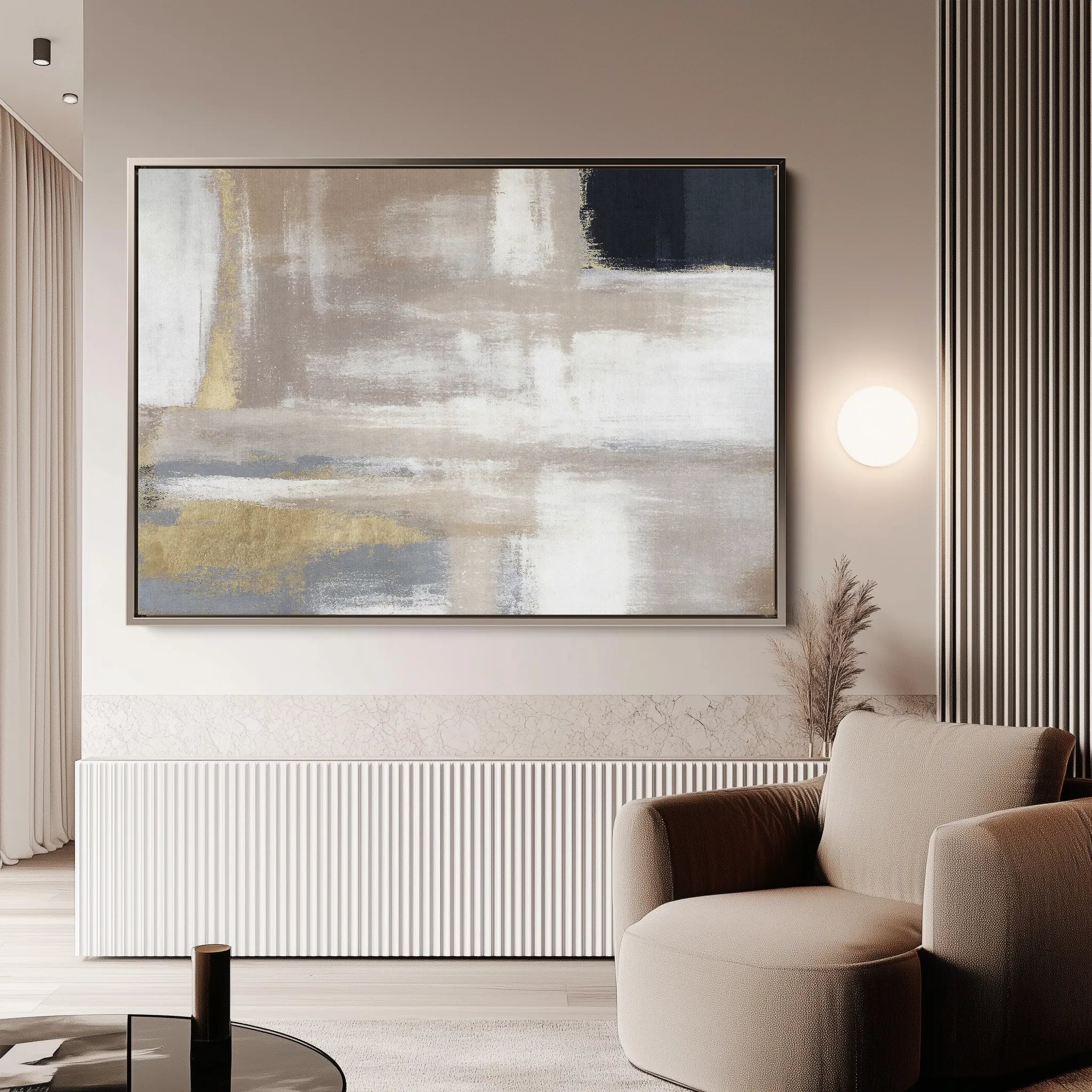 Abstract 056 Canvas Art 18" x 24" / 45 x 60 cm / Black