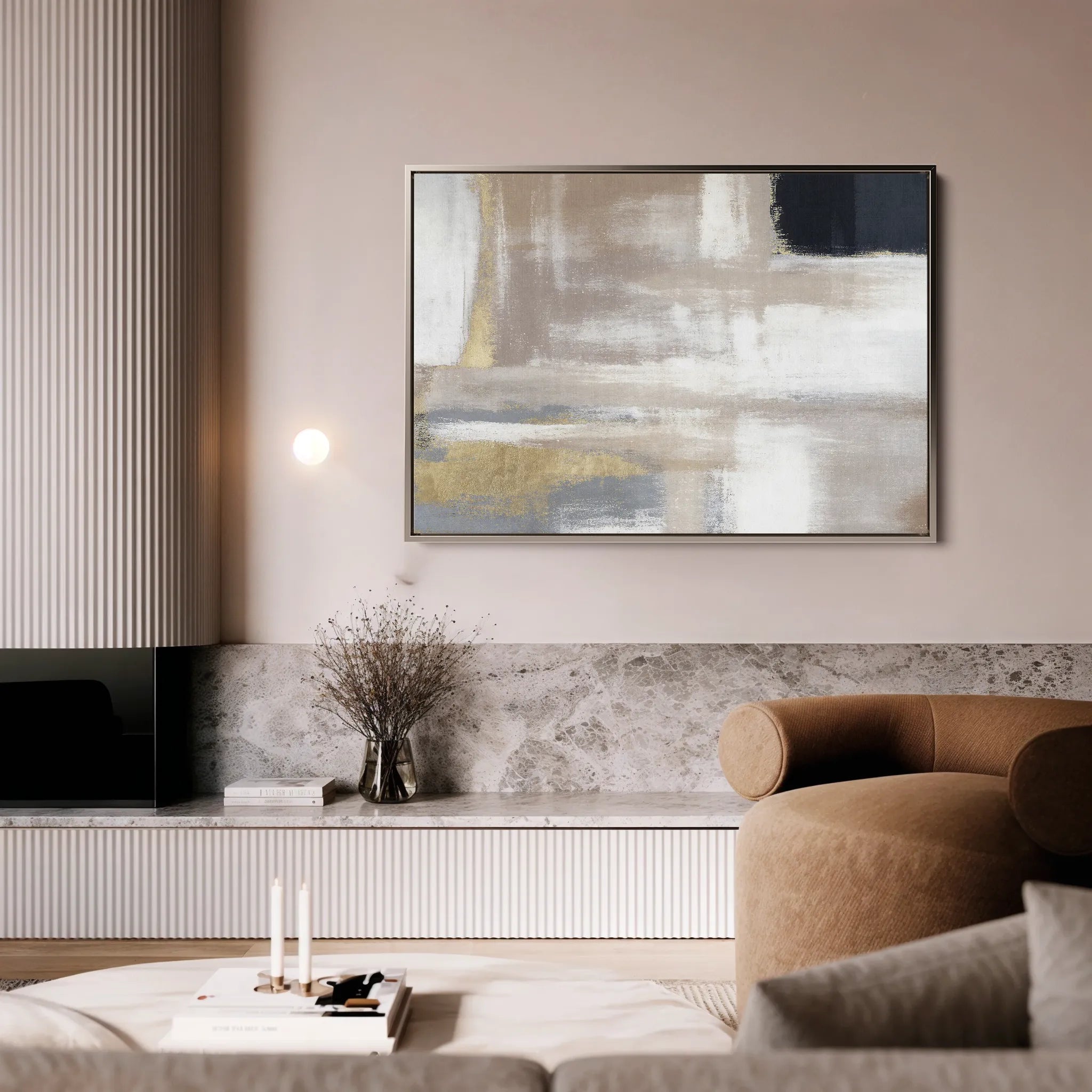 Abstract 056 Canvas Art 18" x 24" / 45 x 60 cm / Black