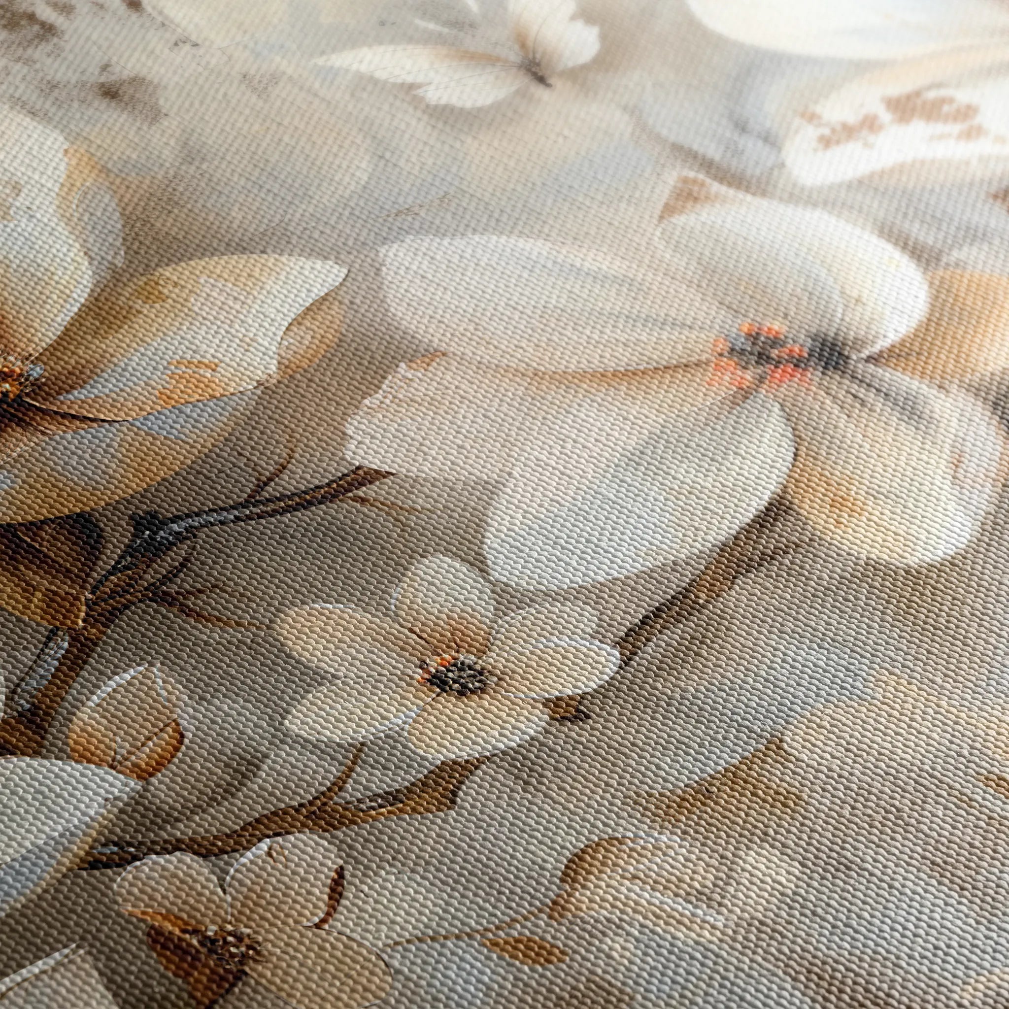 Floral 056 Canvas Art 18" x 24" / 45 x 60 cm / Black