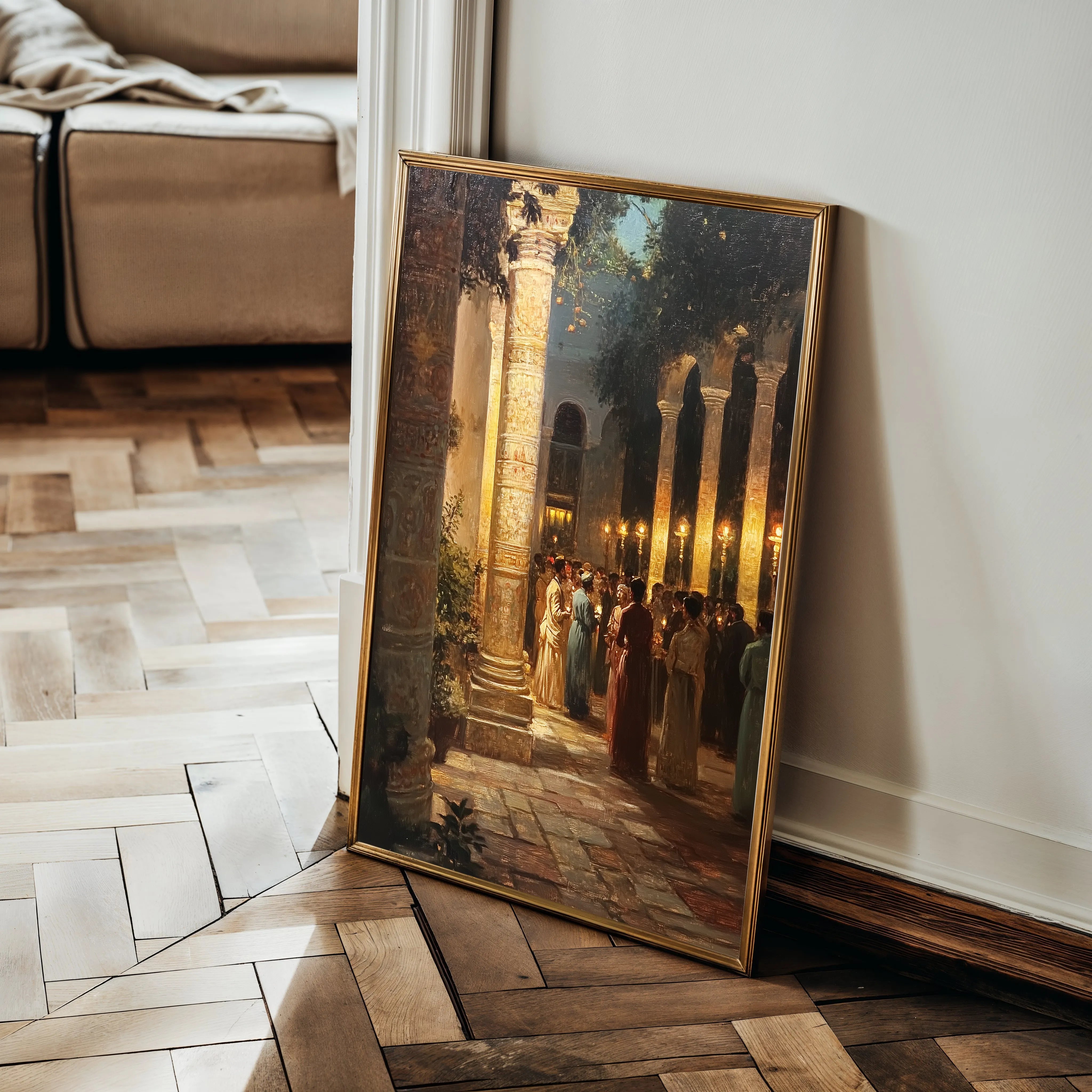 Orientalist 056 Canvas Art 18" x 24" / 45 x 60 cm / Black