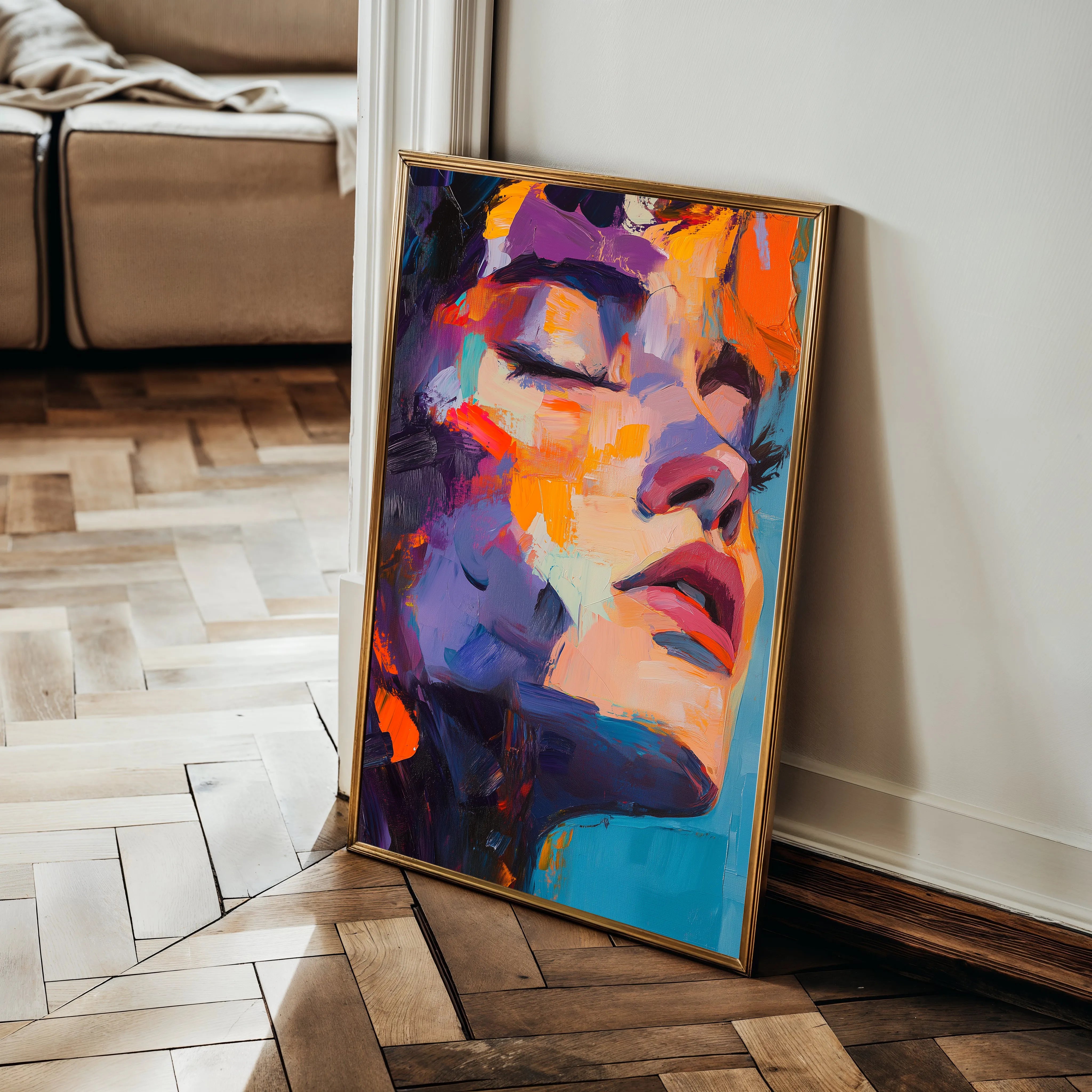 Portrait 056 Canvas Art 18" x 24" / 45 x 60 cm / Black