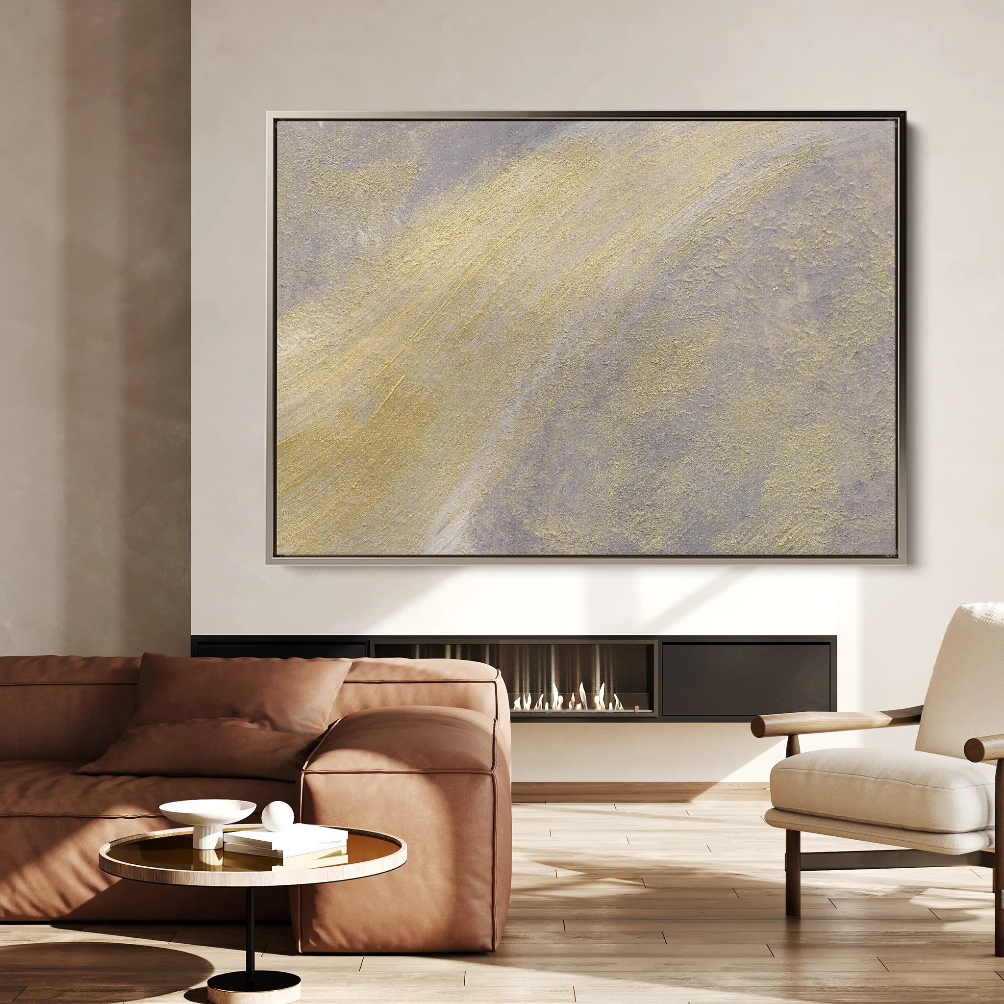 Abstract 057 Canvas Art 18" x 24" / 45 x 60 cm / Black