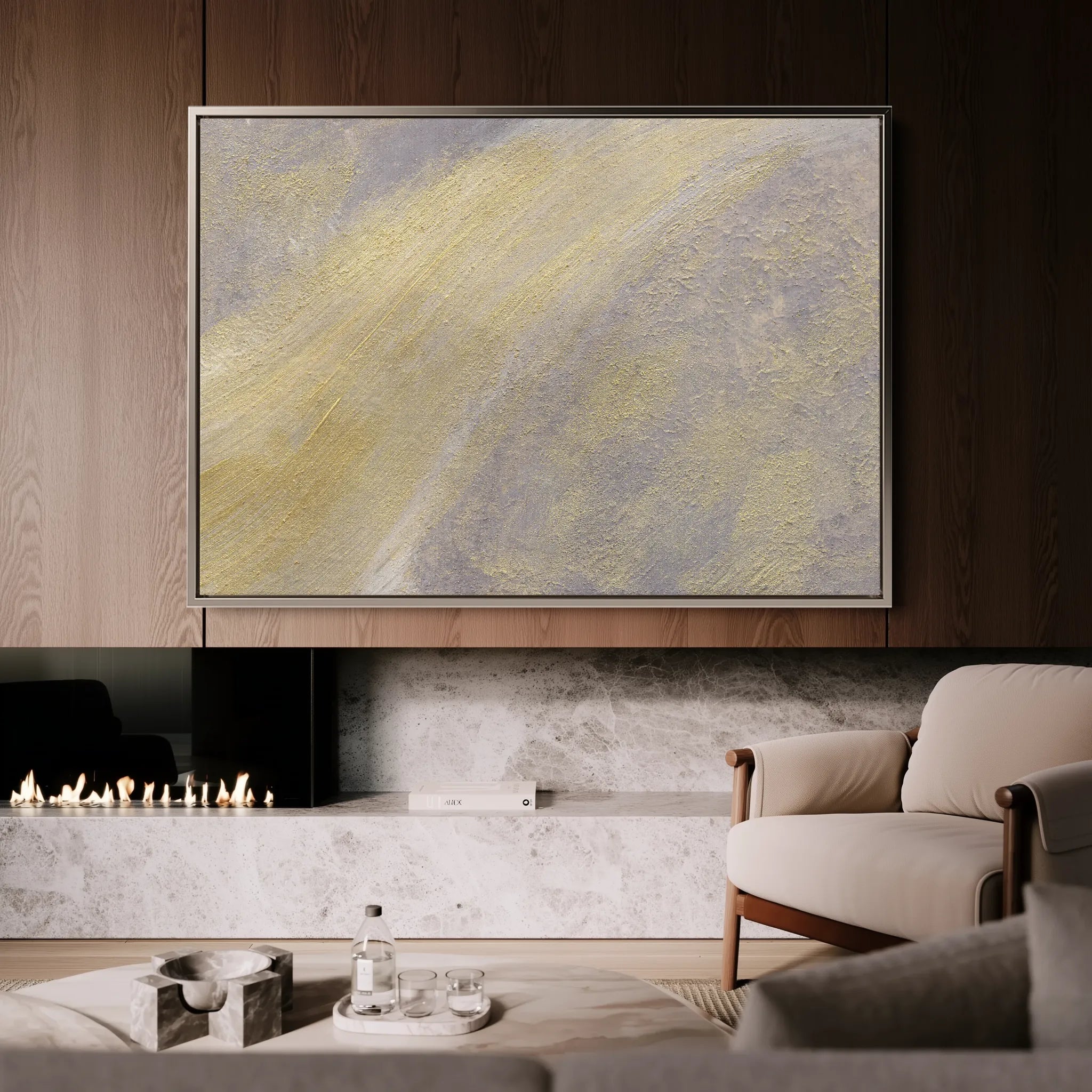 Abstract 057 Canvas Art 18" x 24" / 45 x 60 cm / Black