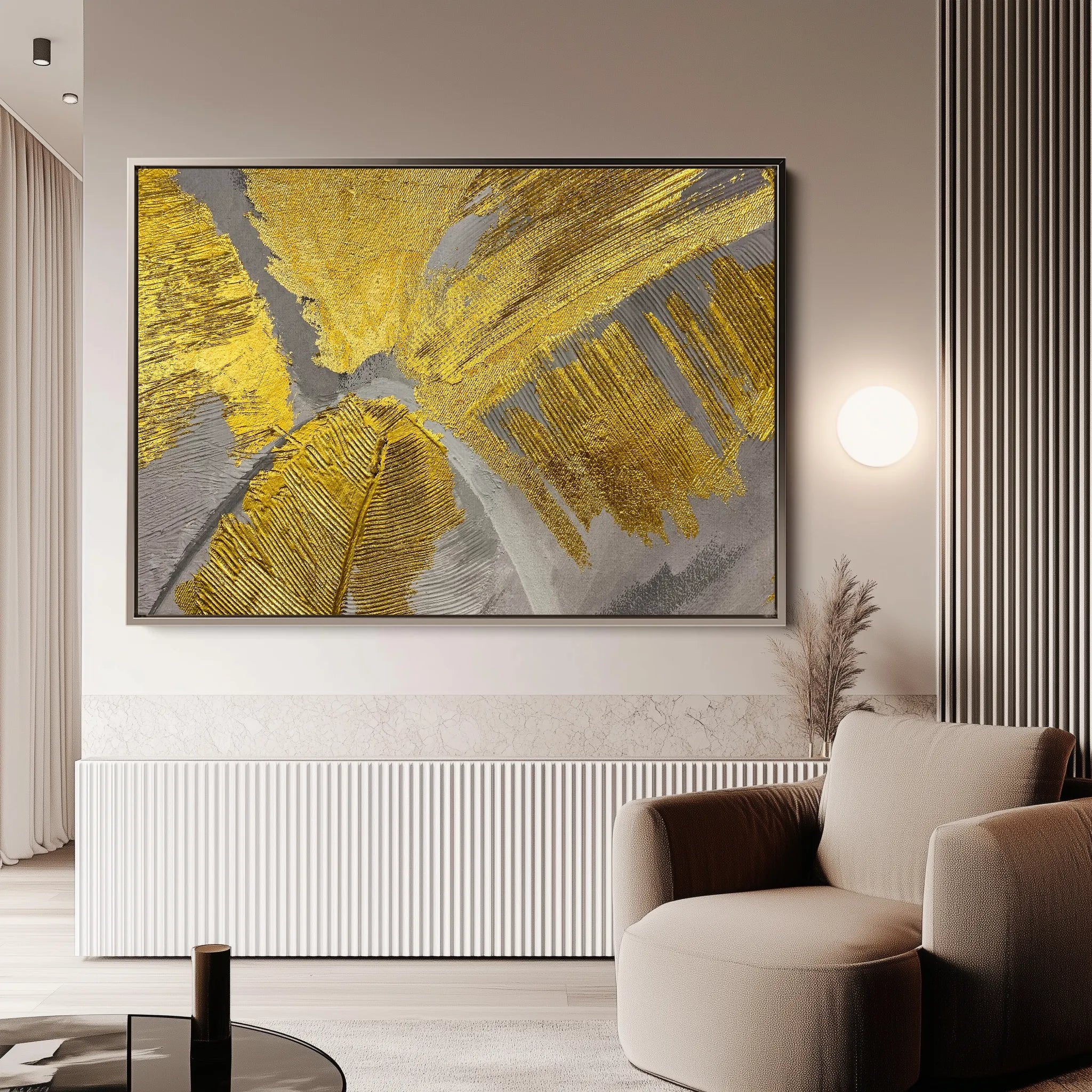 Floral 057 Canvas Art 18" x 24" / 45 x 60 cm / Black