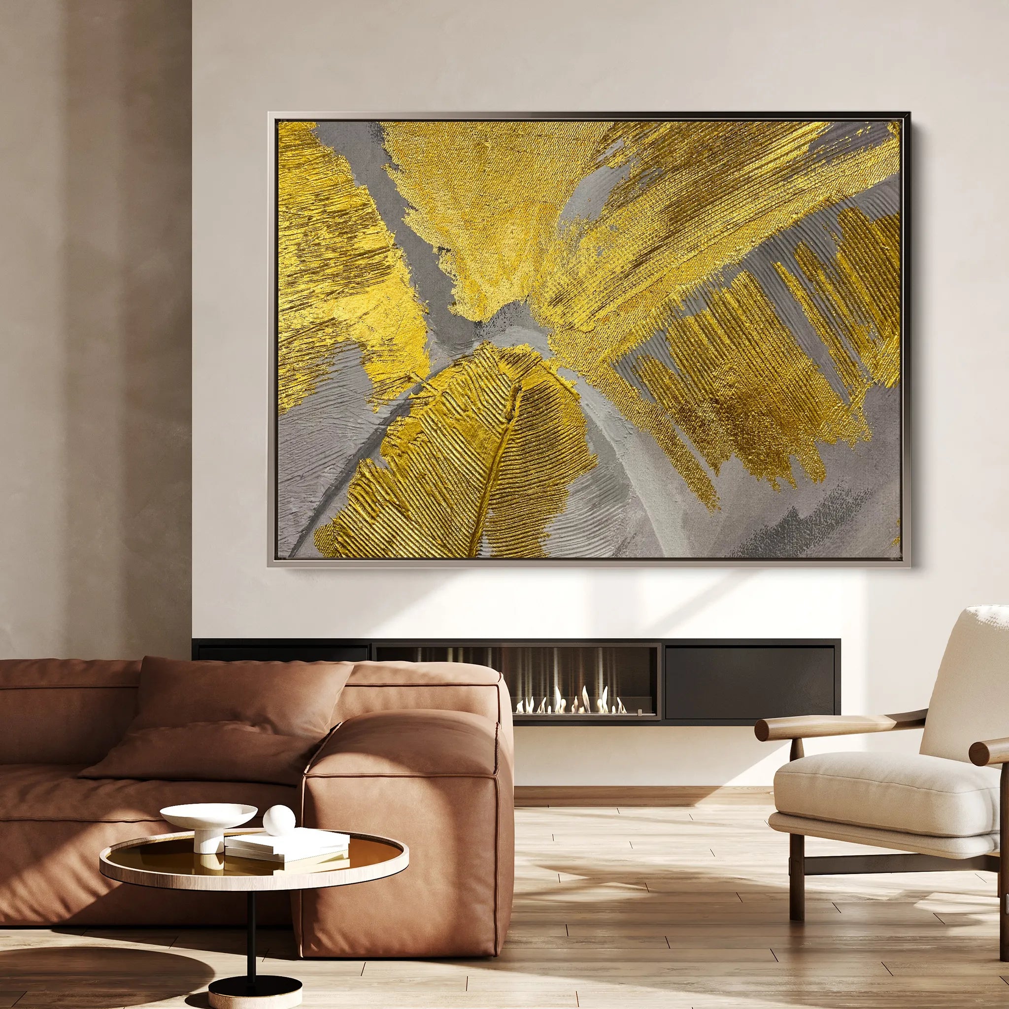 Floral 057 Canvas Art 18" x 24" / 45 x 60 cm / Black