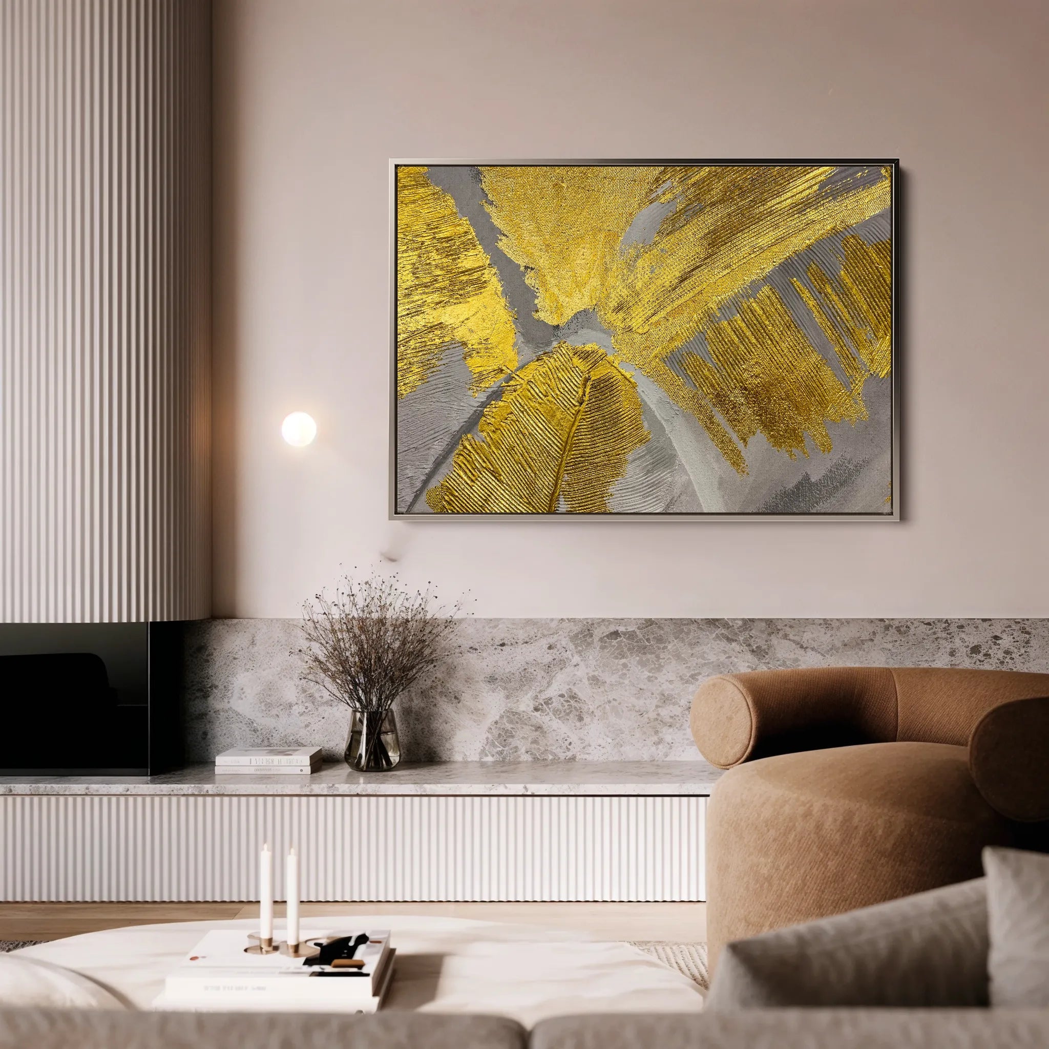Floral 057 Canvas Art 18" x 24" / 45 x 60 cm / Black